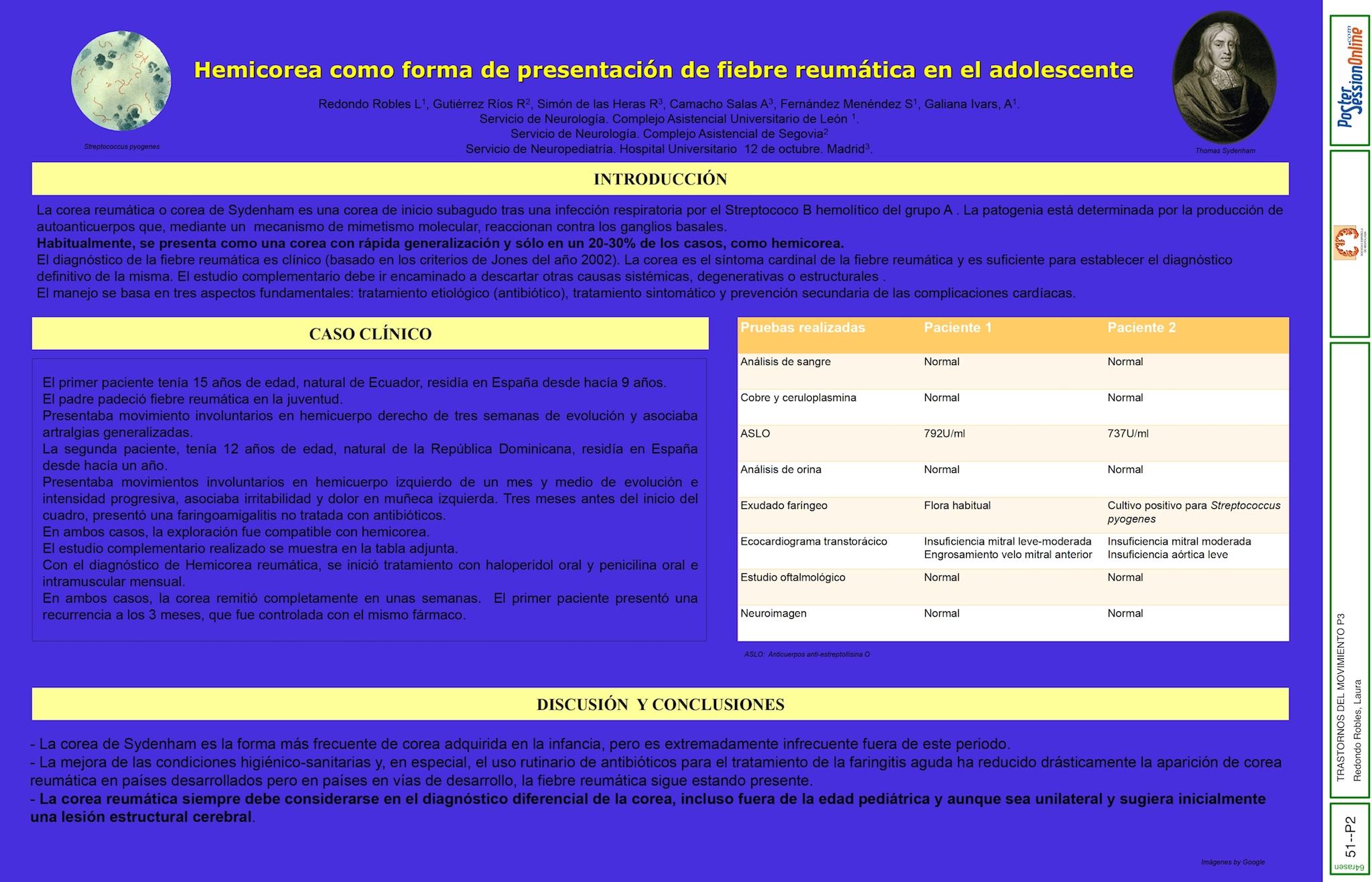HEMICOREA COMO FORMA DE PRESENTACIÓN DE FIEBRE REUMÁTICA EN EL ADOLESCENTE.