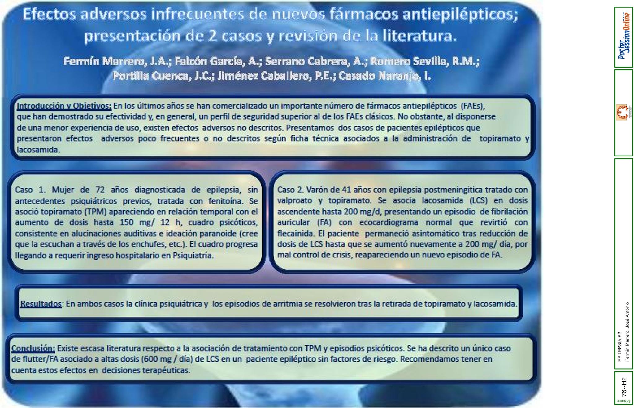 Efectos adversos infrecuentes de nuevos fármacos antiepilépticos; presentación de 2 casos y revisión de la literatura.