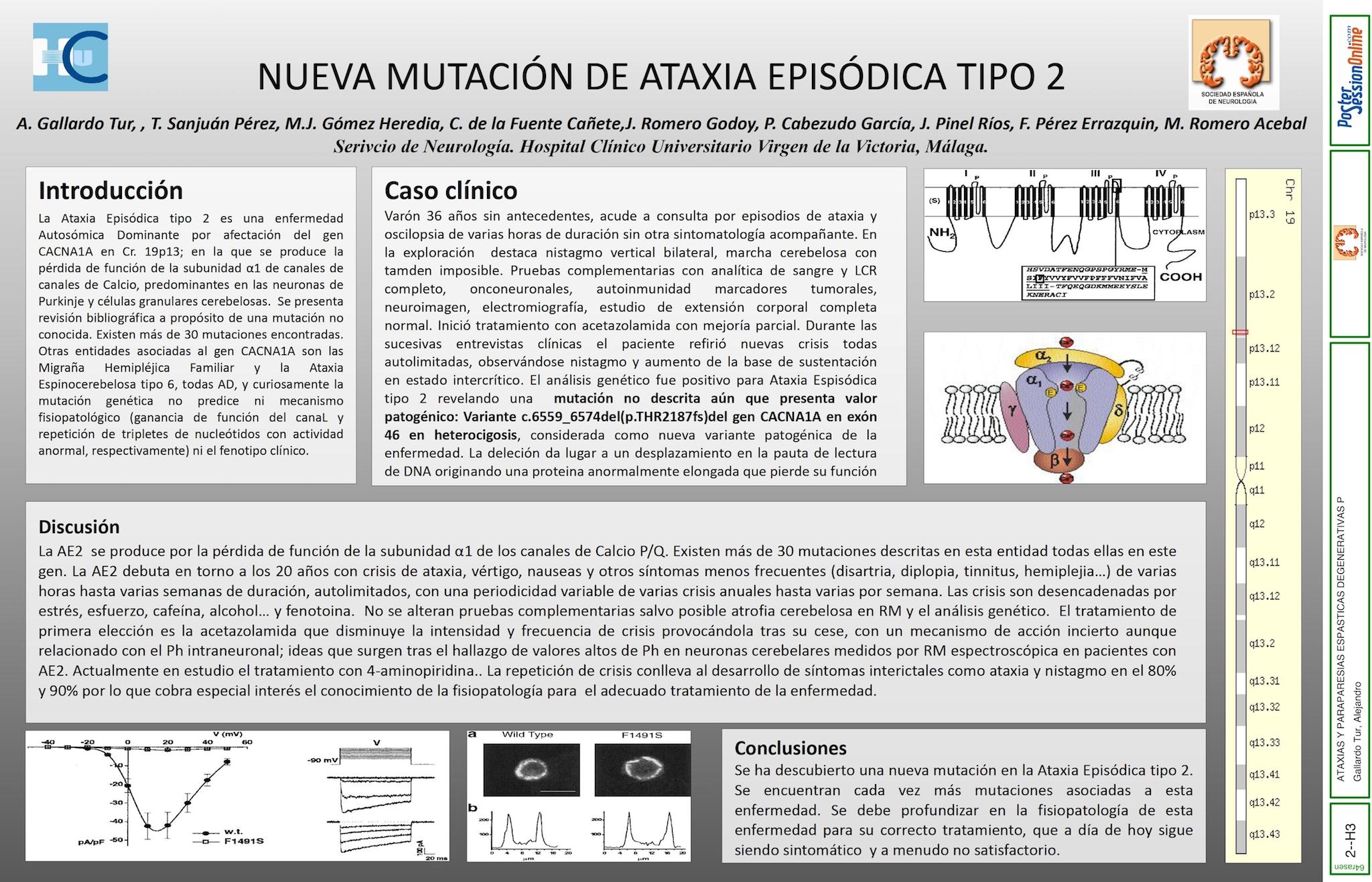 NUEVA MUTACIÓN DE ATAXIA EPISÓDICA TIPO 2.