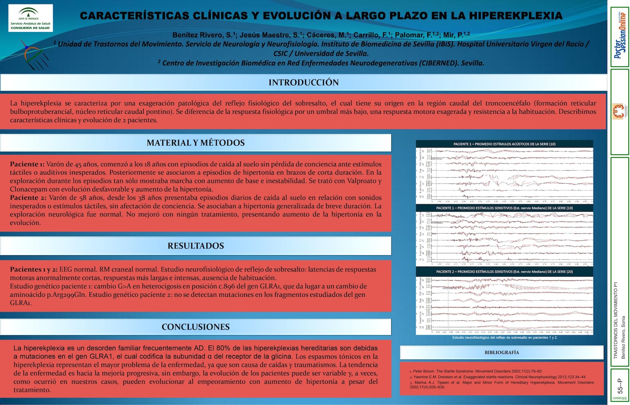 Características clínicas y evolución a largo plazo en la hiperekplexia