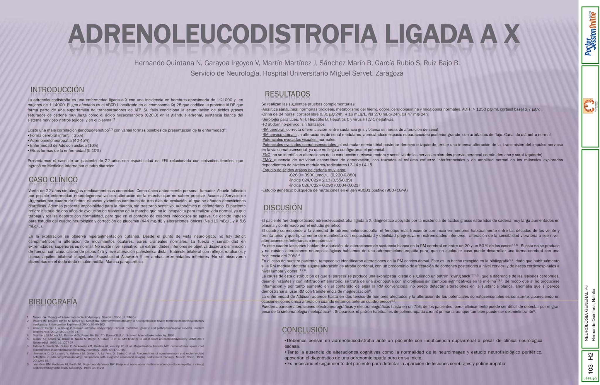 ADRENOLEUCODISTROFIA LIGADA A X