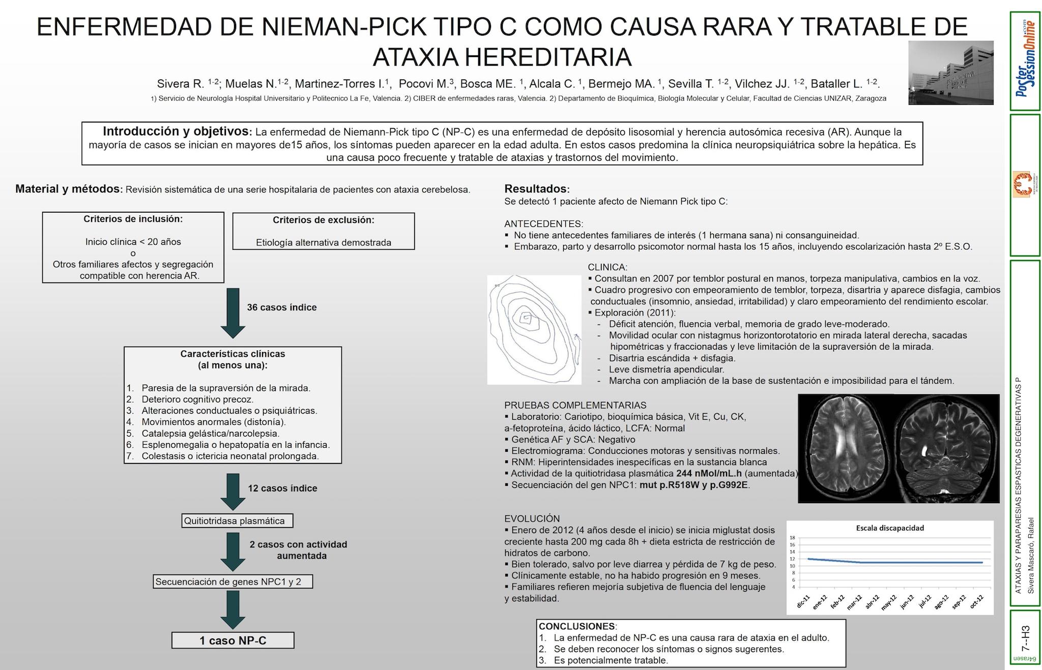 ENFERMEDAD DE NIEMANN-PICK C COMO CAUSA RARA Y TRATABLE DE ATAXIA HEREDITARIA