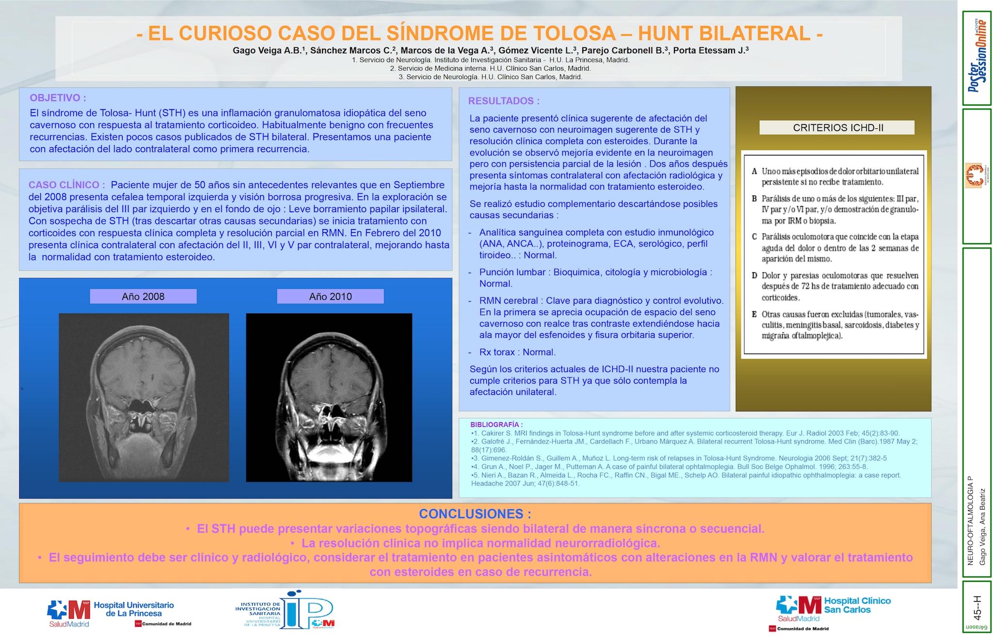 EL CURIOSO CASO  DEL  SINDROME TOLOSA-HUNT BILATERAL