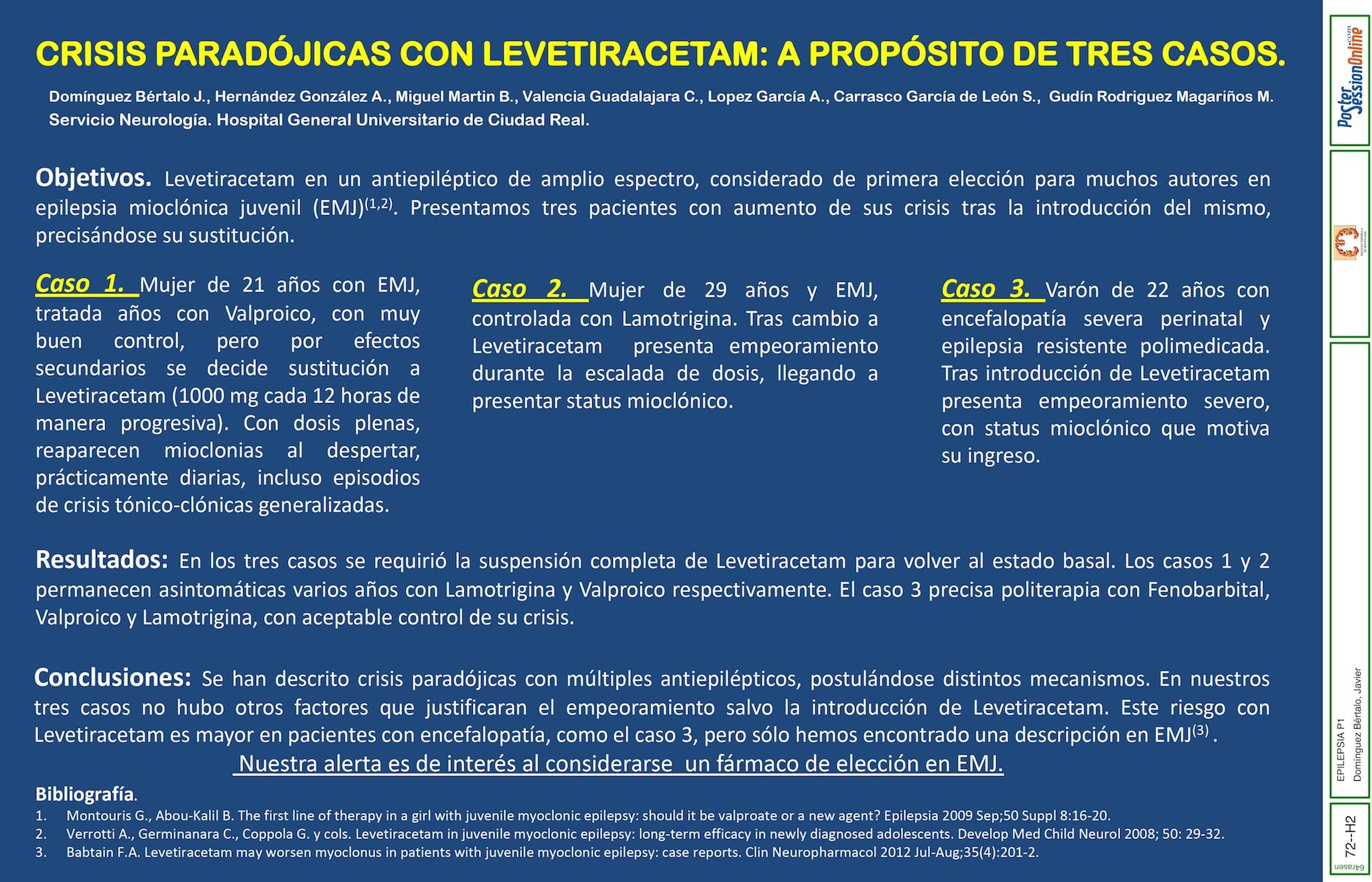 Crisis paradójicas con Levetiracetam: a propósito de tres casos