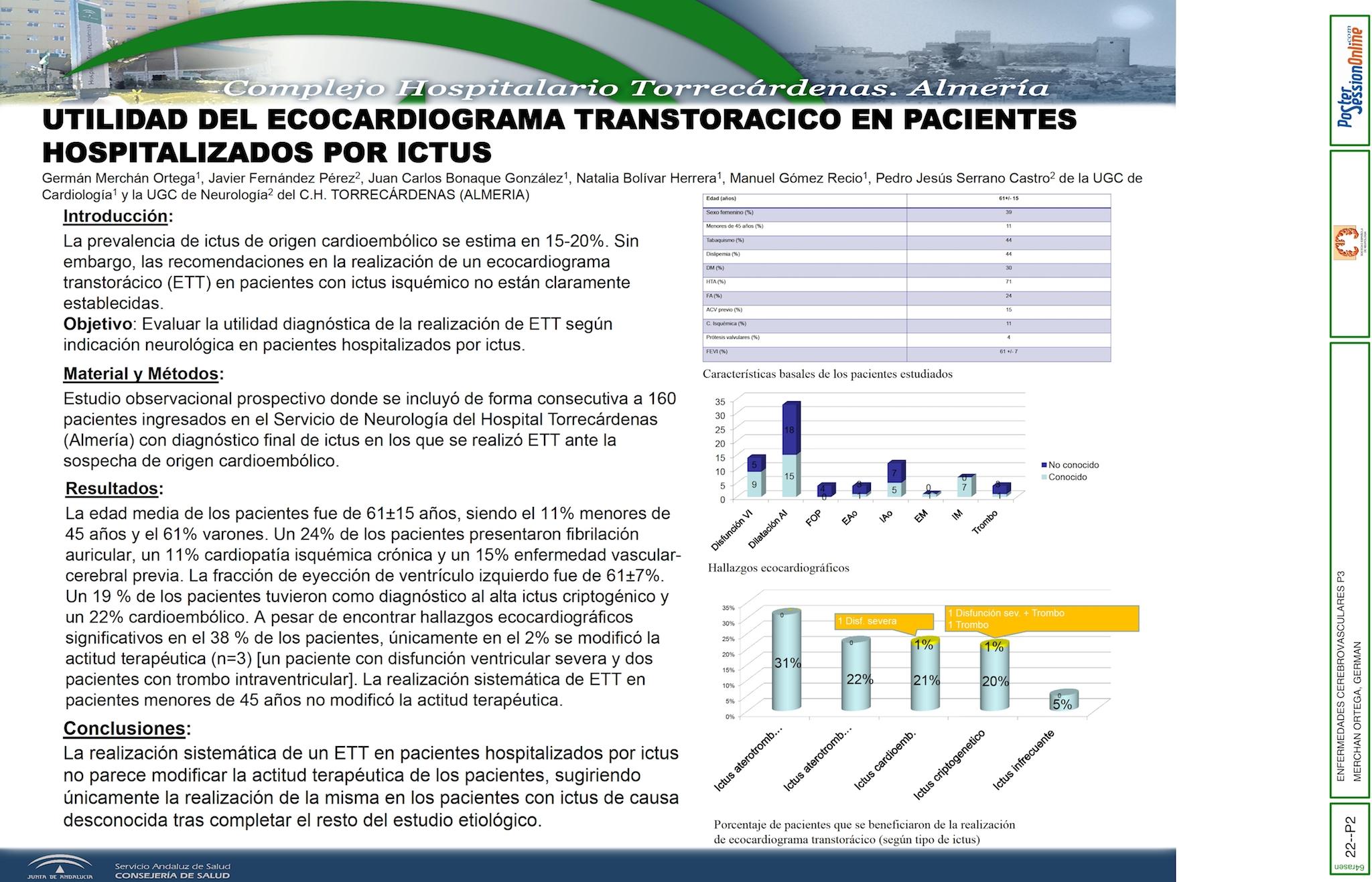Utilidad del ecocardiograma transtorácico en pacientes hospitalizados por ictus