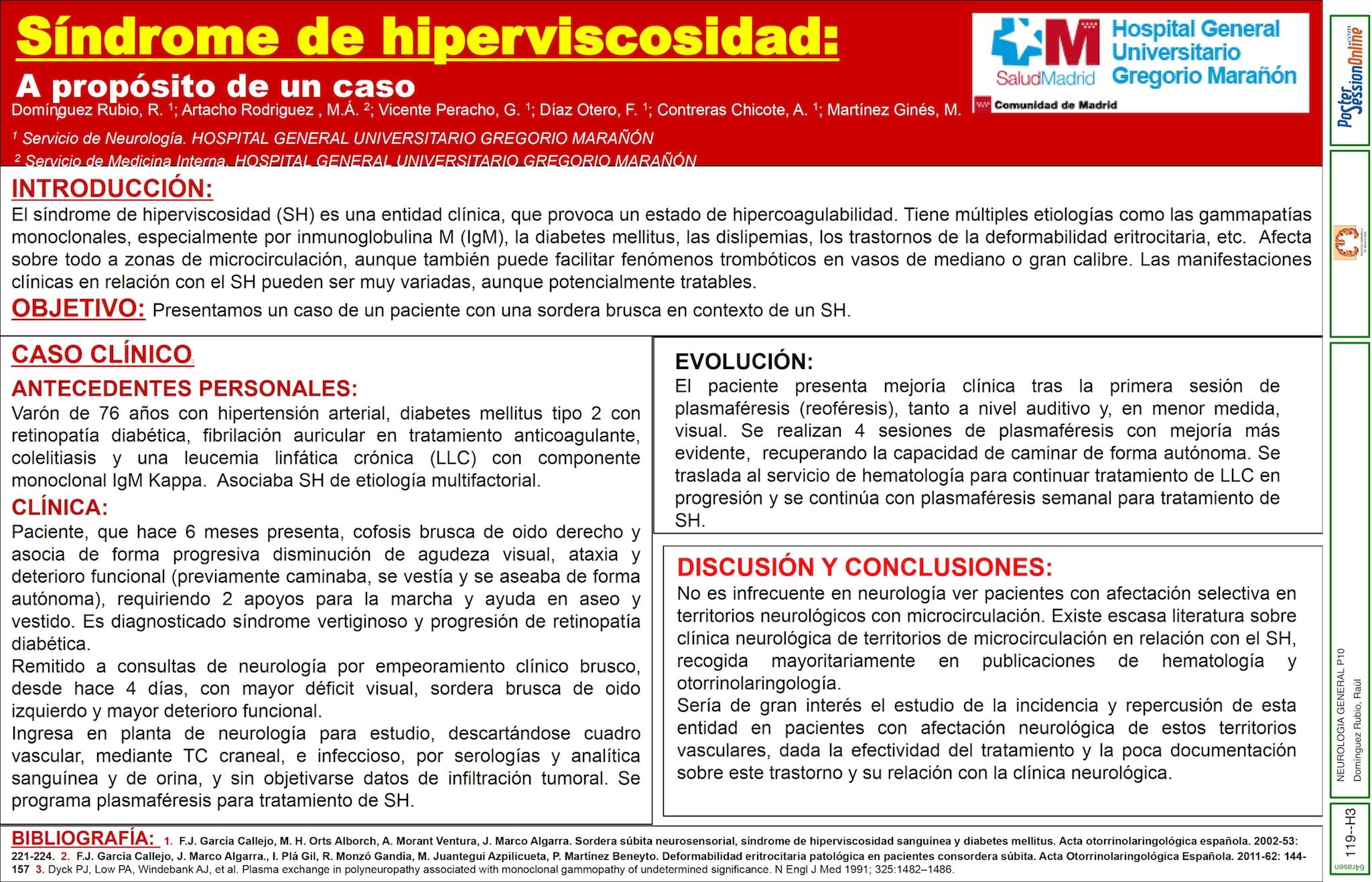 SÍNDROME DE HIPERVISCOSIDAD: A PROPÓSITO DE UN CASO