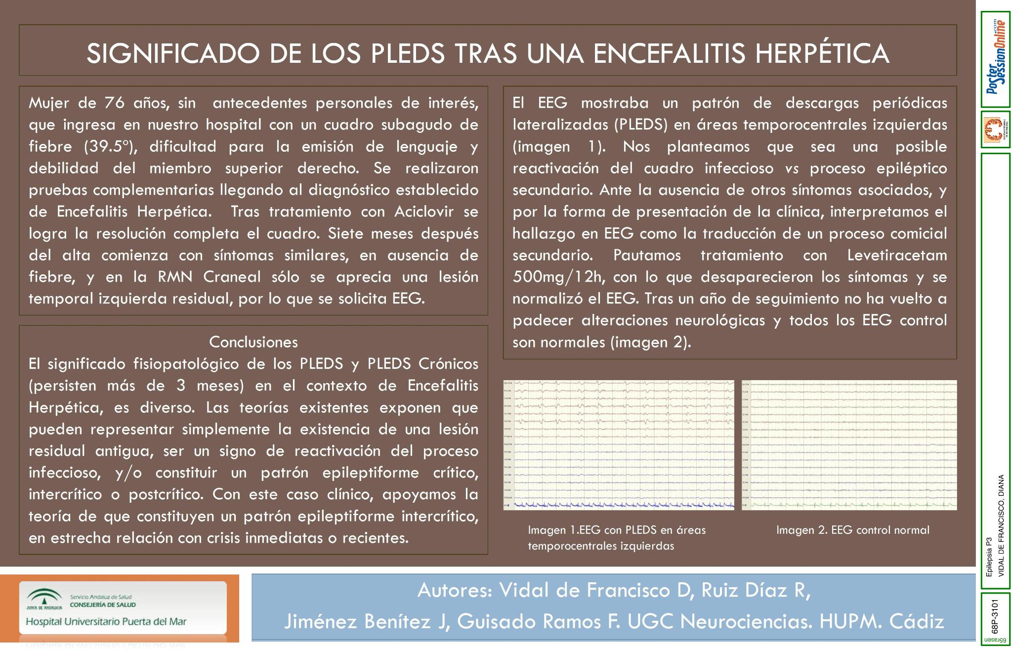 Significado de los PLEDS tras un cuadro de encefalitis herpética