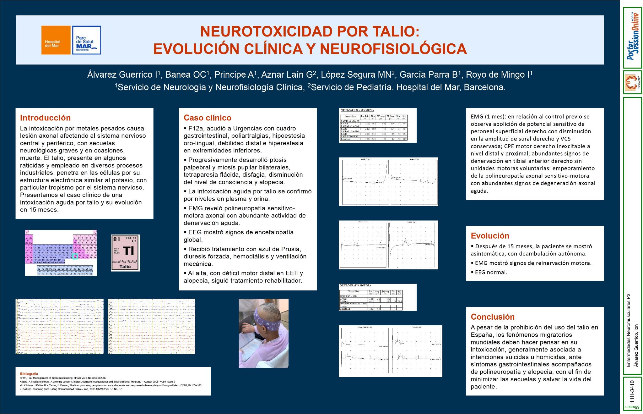 Neurotoxicidad por talio: evolución clínica y neurofisiológica