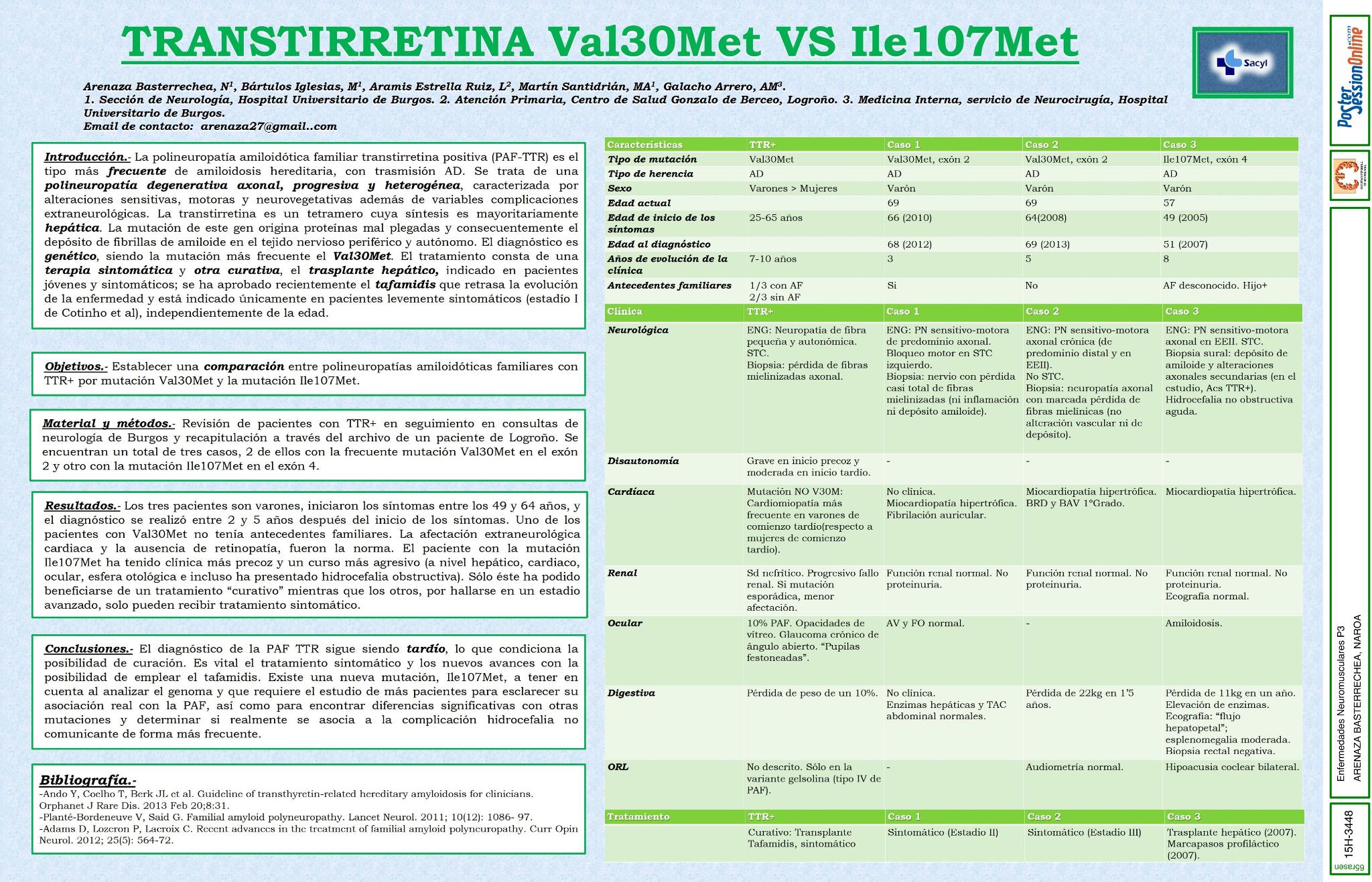 Transtirretina Val30Met versus Ile107Met
