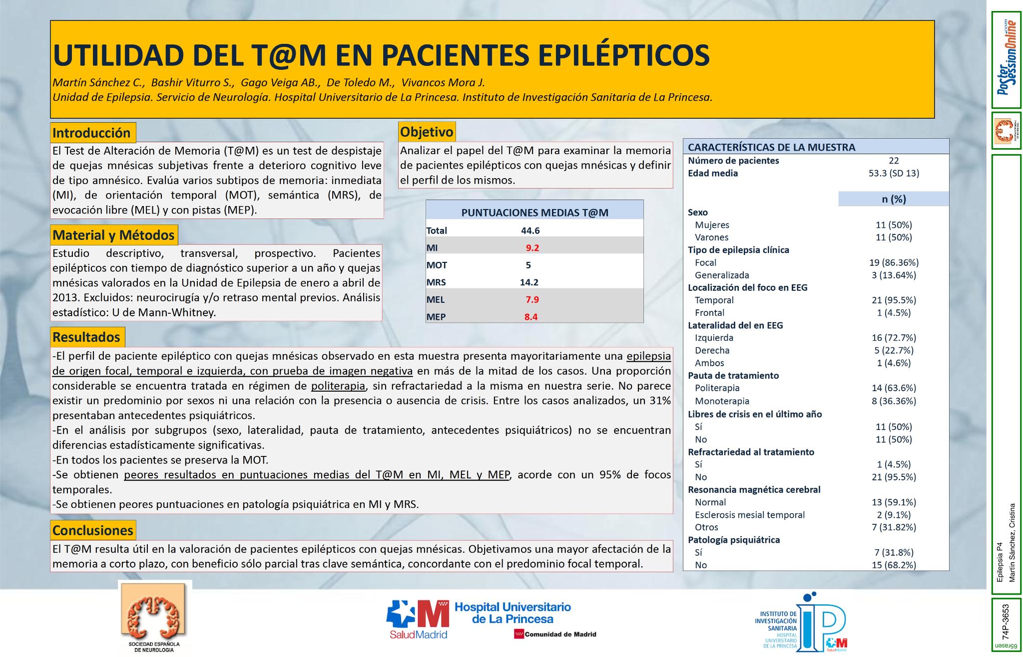 Utilidad del T@M en pacientes epilépticos