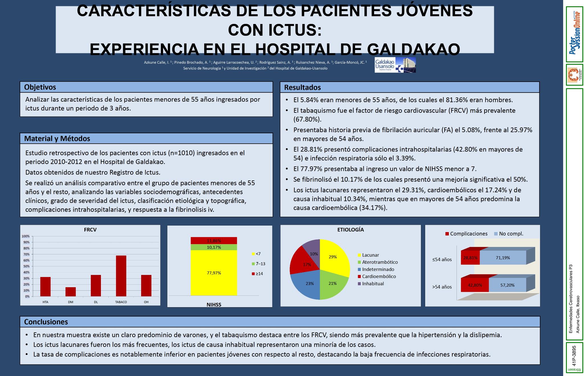 Características de los pacientes jóvenes con ictus: experiencia en el Hospital de Galdakao