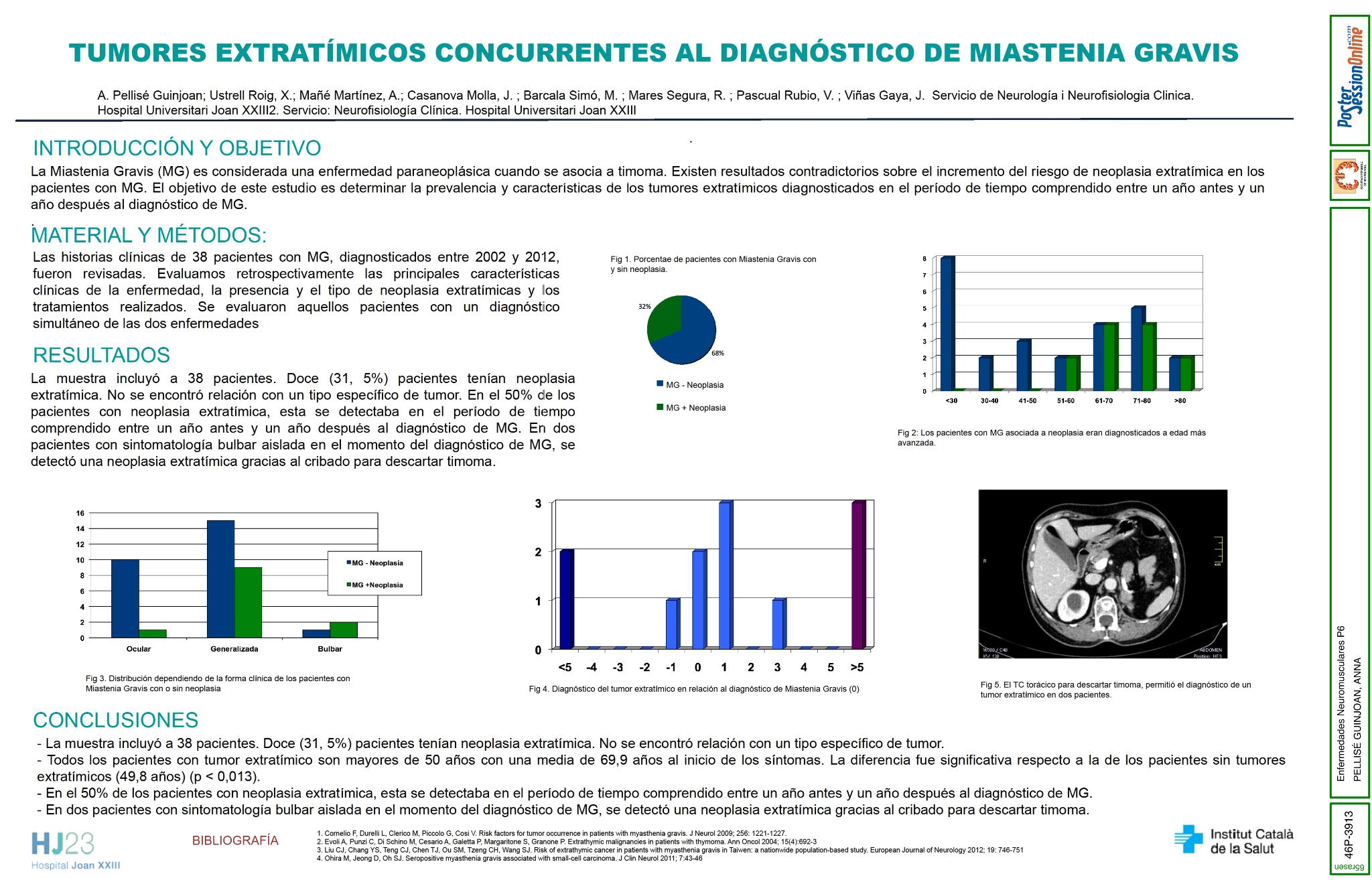 Tumores extratímicos concurrentes al diagnostico de Miastenia Gravis