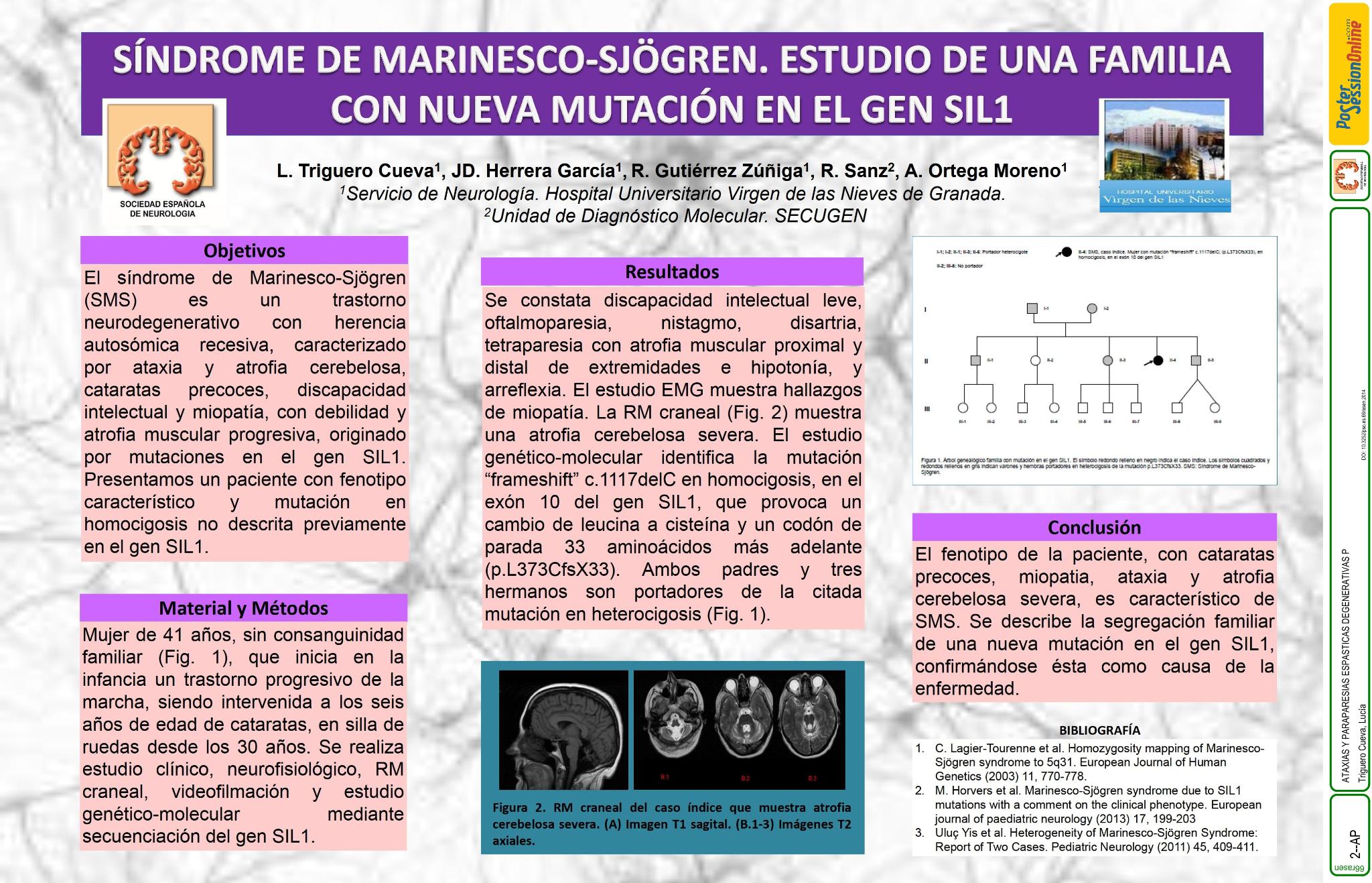 Síndrome de Marinesco-Sjögren. Estudio de una familia con nueva mutación en el gen SIL1