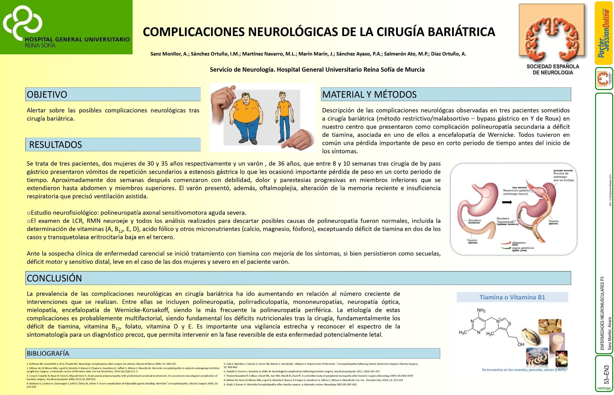 Complicaciones neurológicas de la cirugía bariátrica