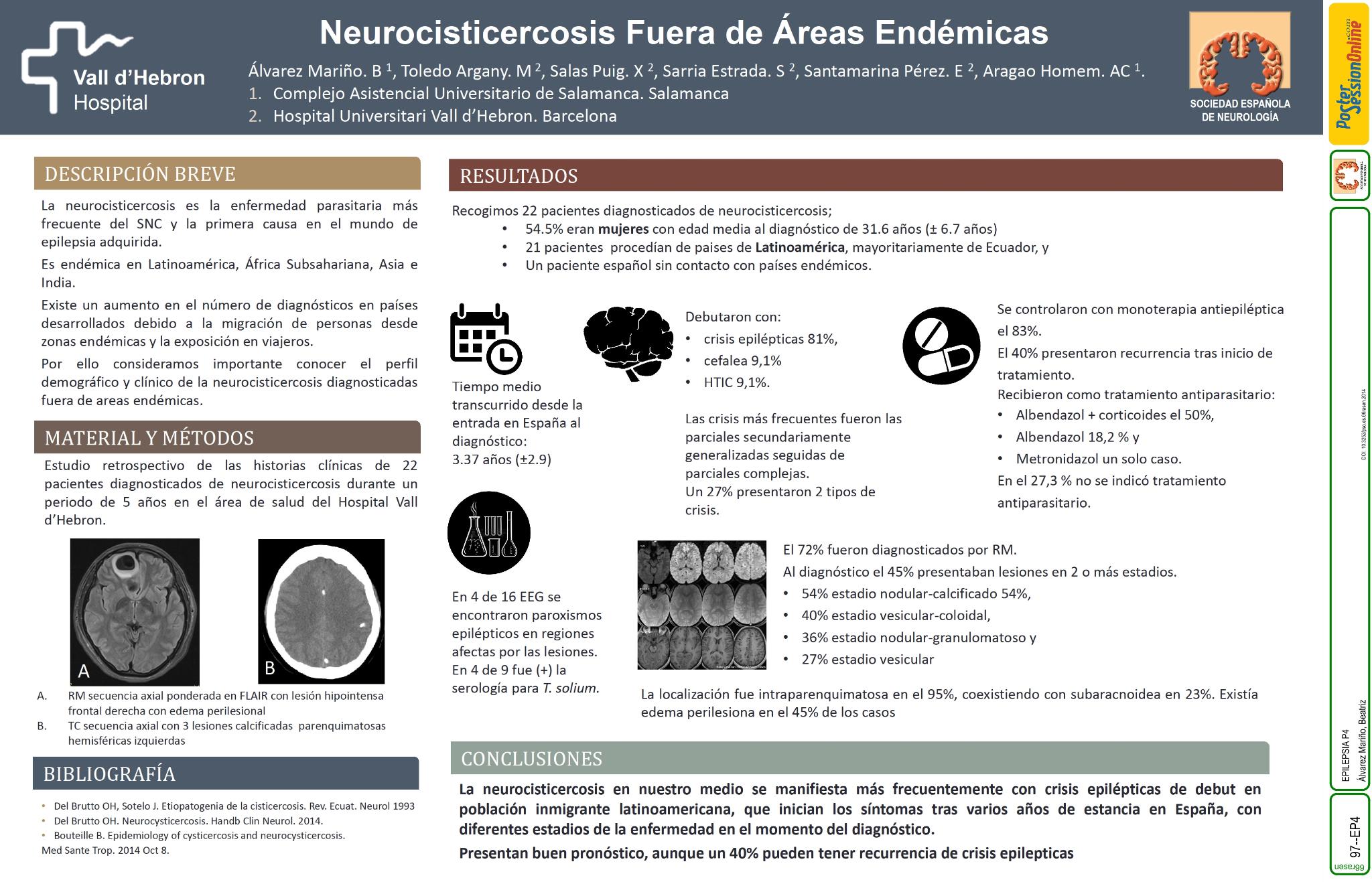 Neurocisticercosis fuera de áreas endémicas