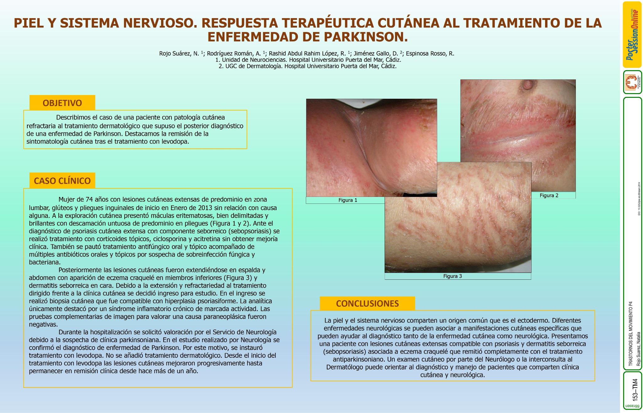 Piel y sistema nervioso. Respuesta terapéutica cutánea al tratamiento de la enfermedad de Parkinson