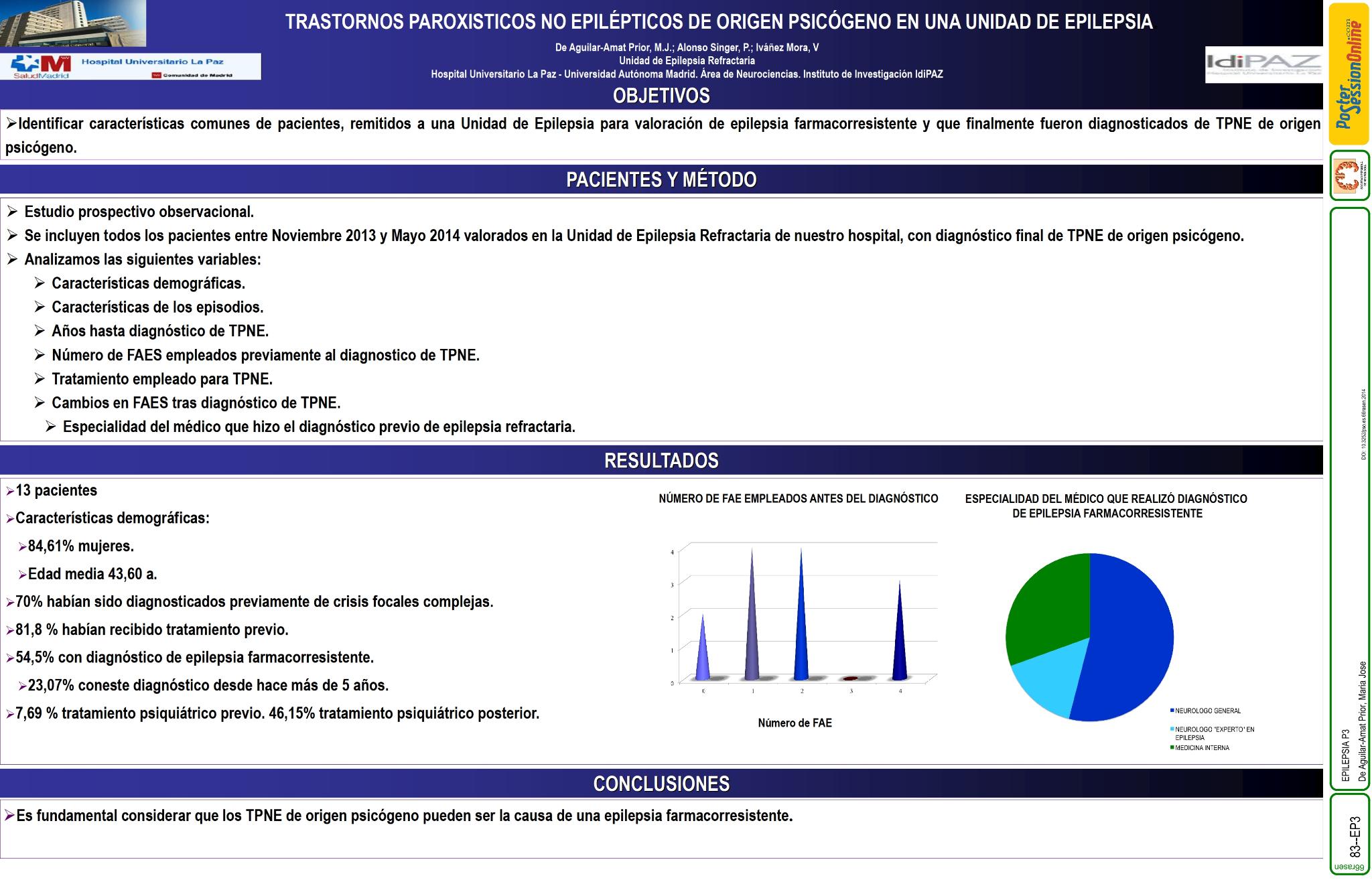 Trastornos paroxisticos no epilépticos de origen psicógeno en una unidad de epilepsia