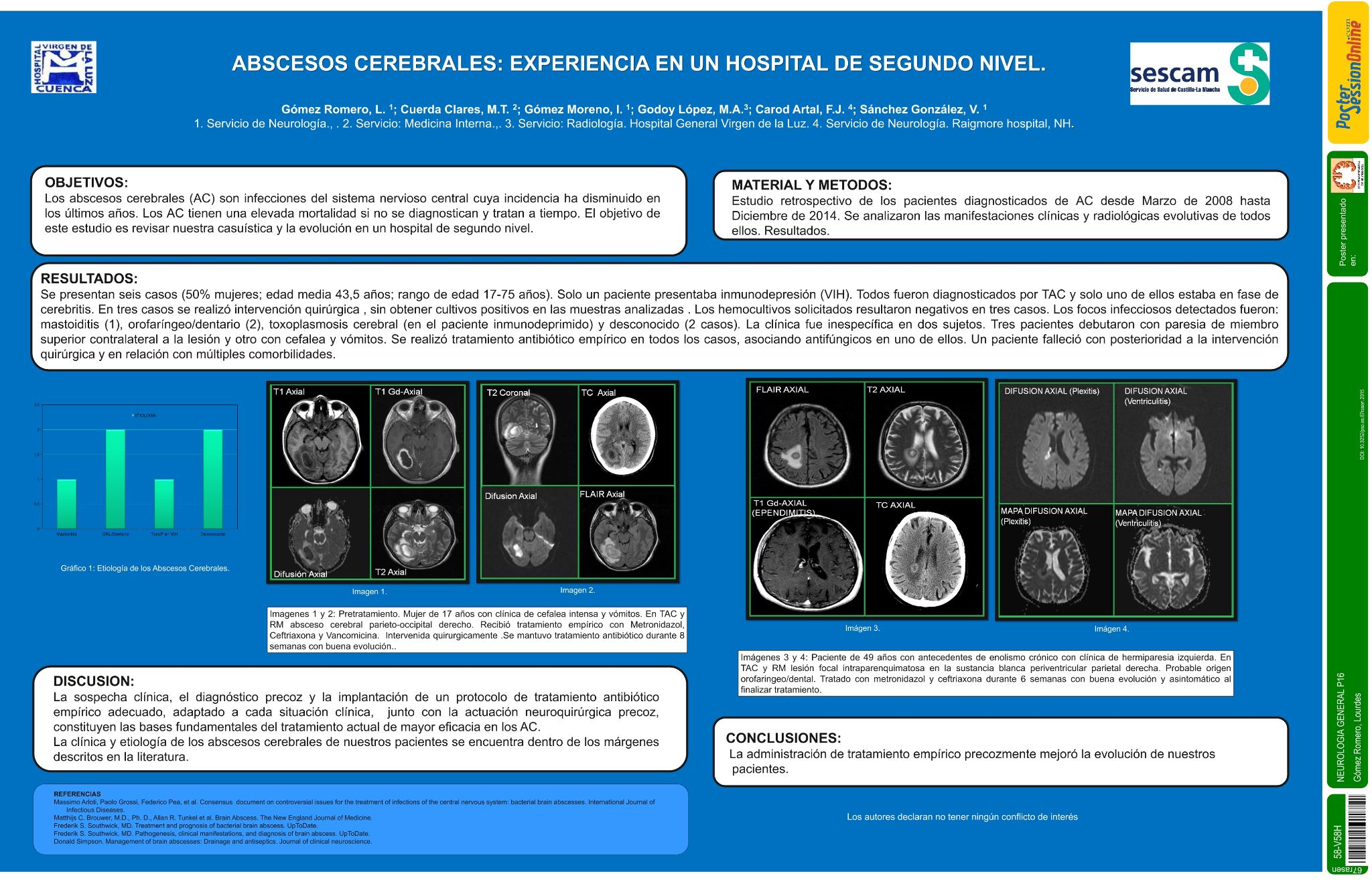 Abscesos cerebrales: experiencia en un hospital de segundo nivel