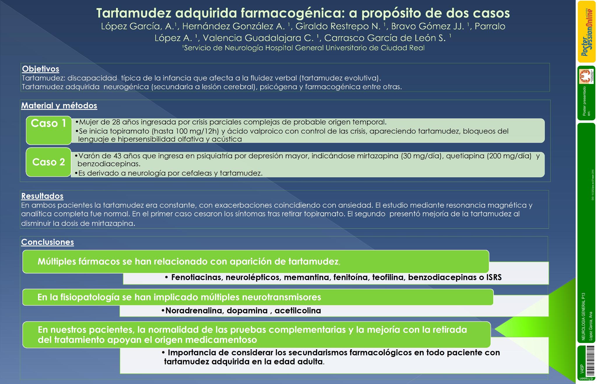 Tartamudez adquirida farmacogénica: a propósito de dos casos