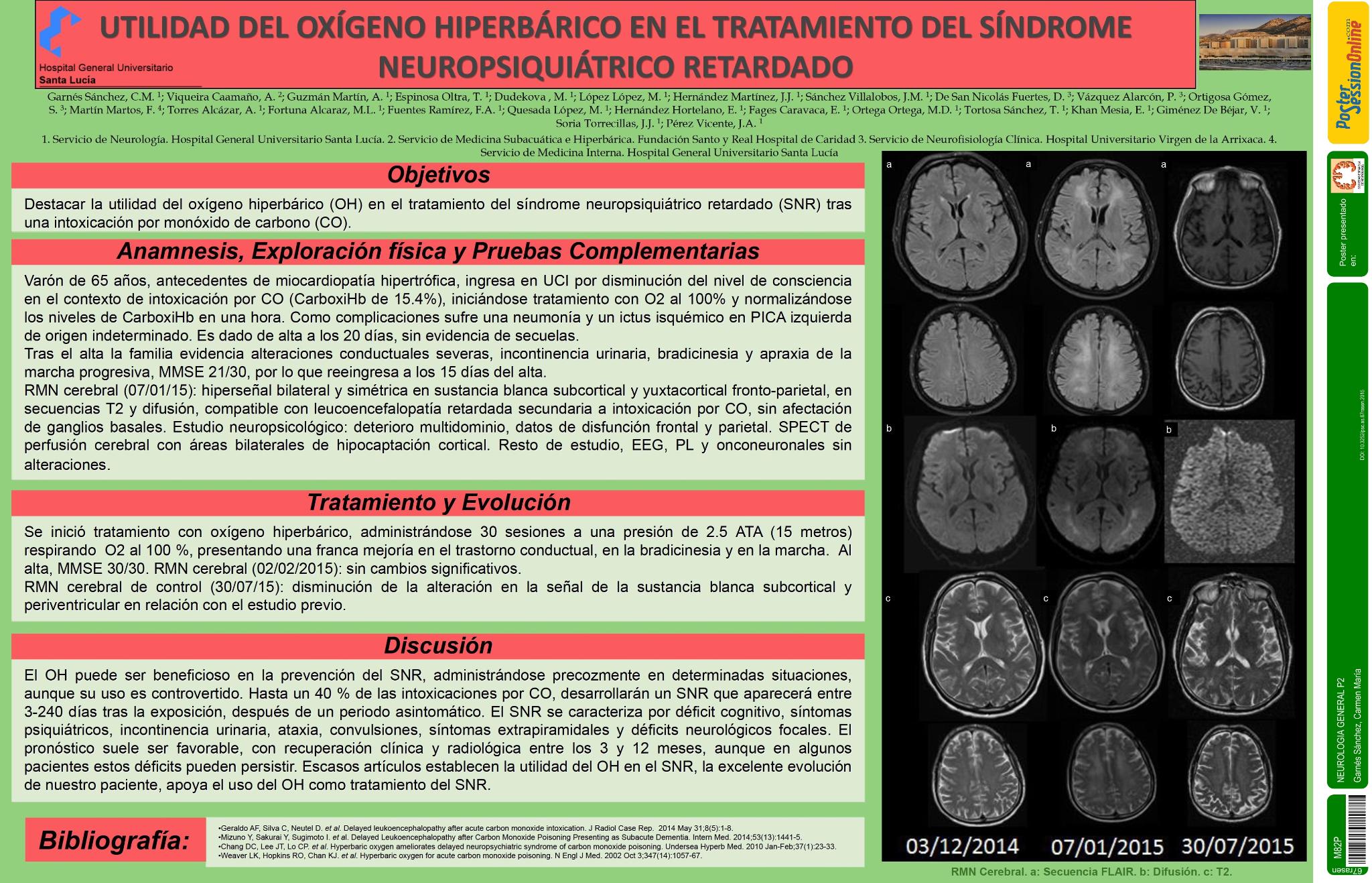 Utilidad del oxígeno hiperbárico en el tratamiento del sindrome neuropsiquiatrico retardado