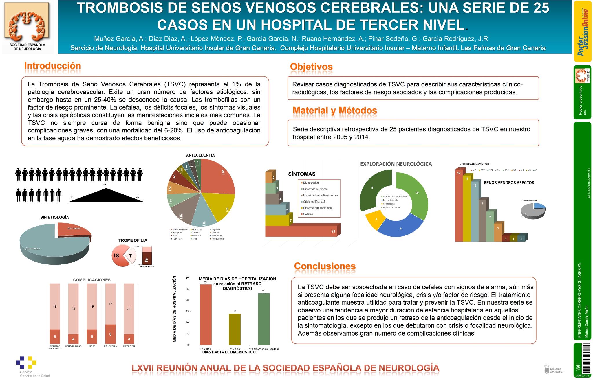 Trombosis de senos venosos cerebrales: una serie de 25 casos en un hospital de tercer nivel