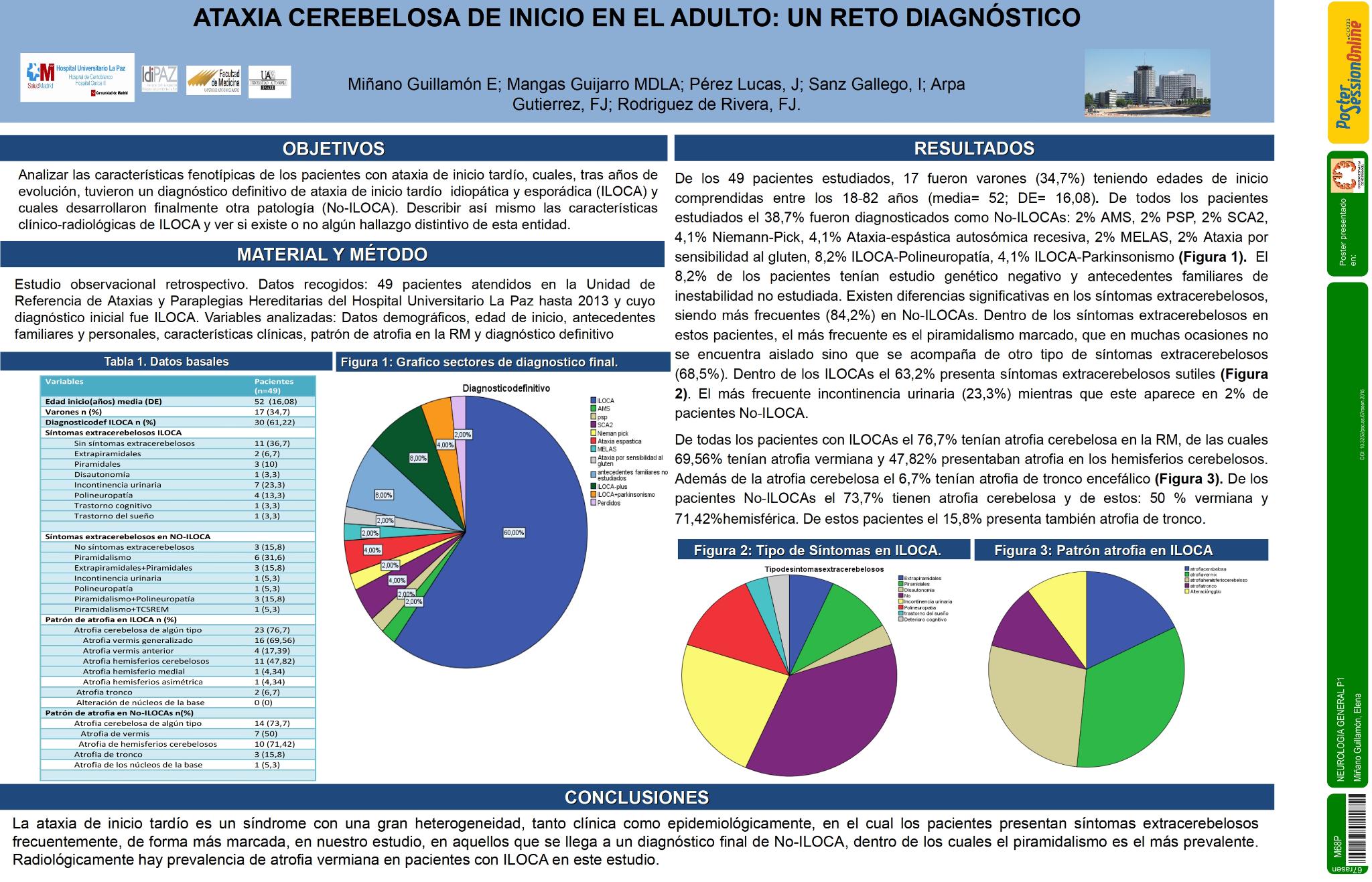 Ataxia cerebelosa de inicio en el adulto: un reto diagnóstico
