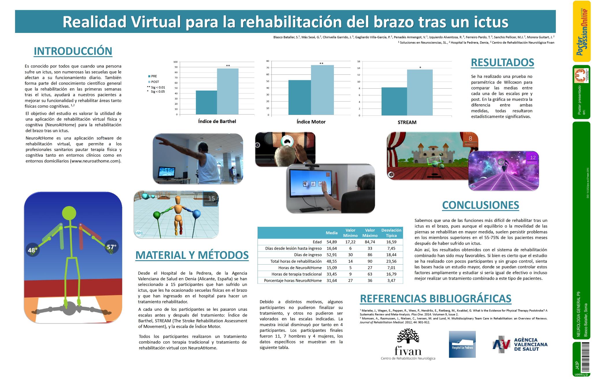 Realidad virtual para la rehabilitación del brazo tras un ictus