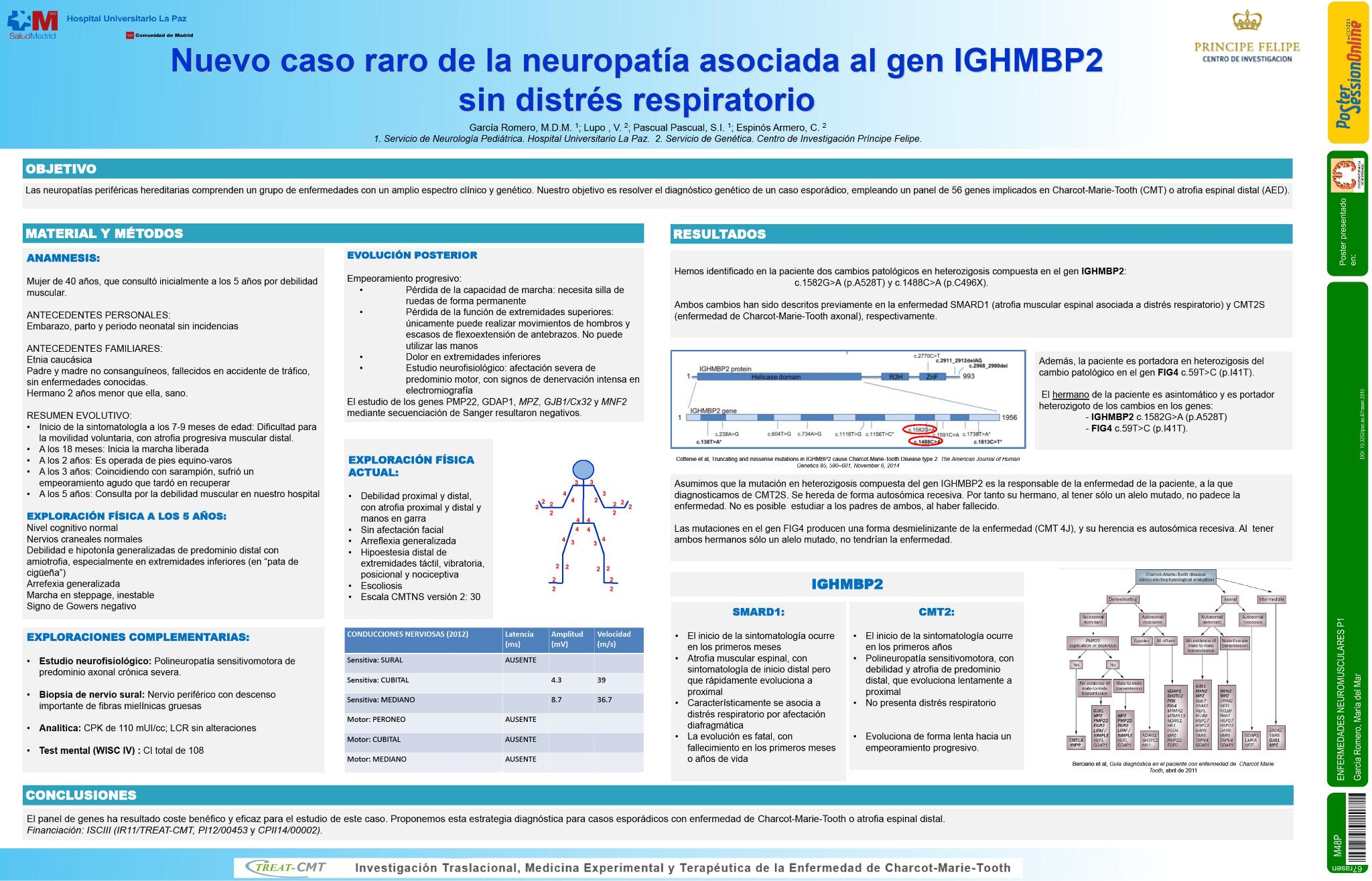 Nuevo caso raro de la neuropatía asociada al gen IGHMBP2 sin distrés respiratorio