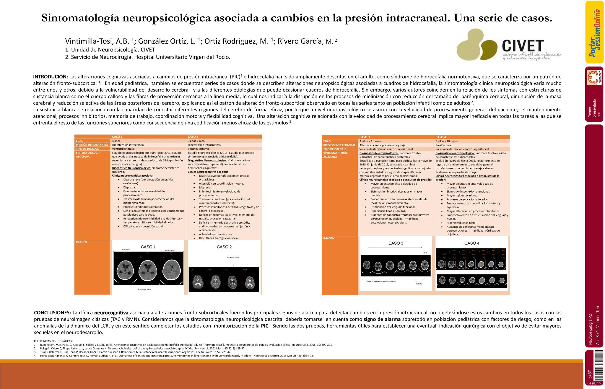 Sintomatología neuropsicológica asociada a cambios en la presión intracraneal. Una serie de casos