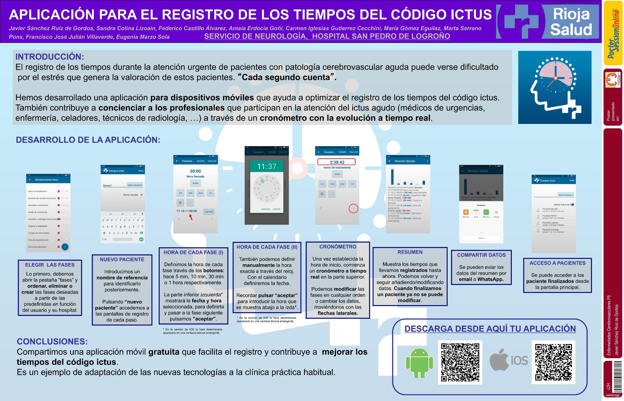 Aplicación de dispositivos móviles para el registro de los tiempos del código ictus