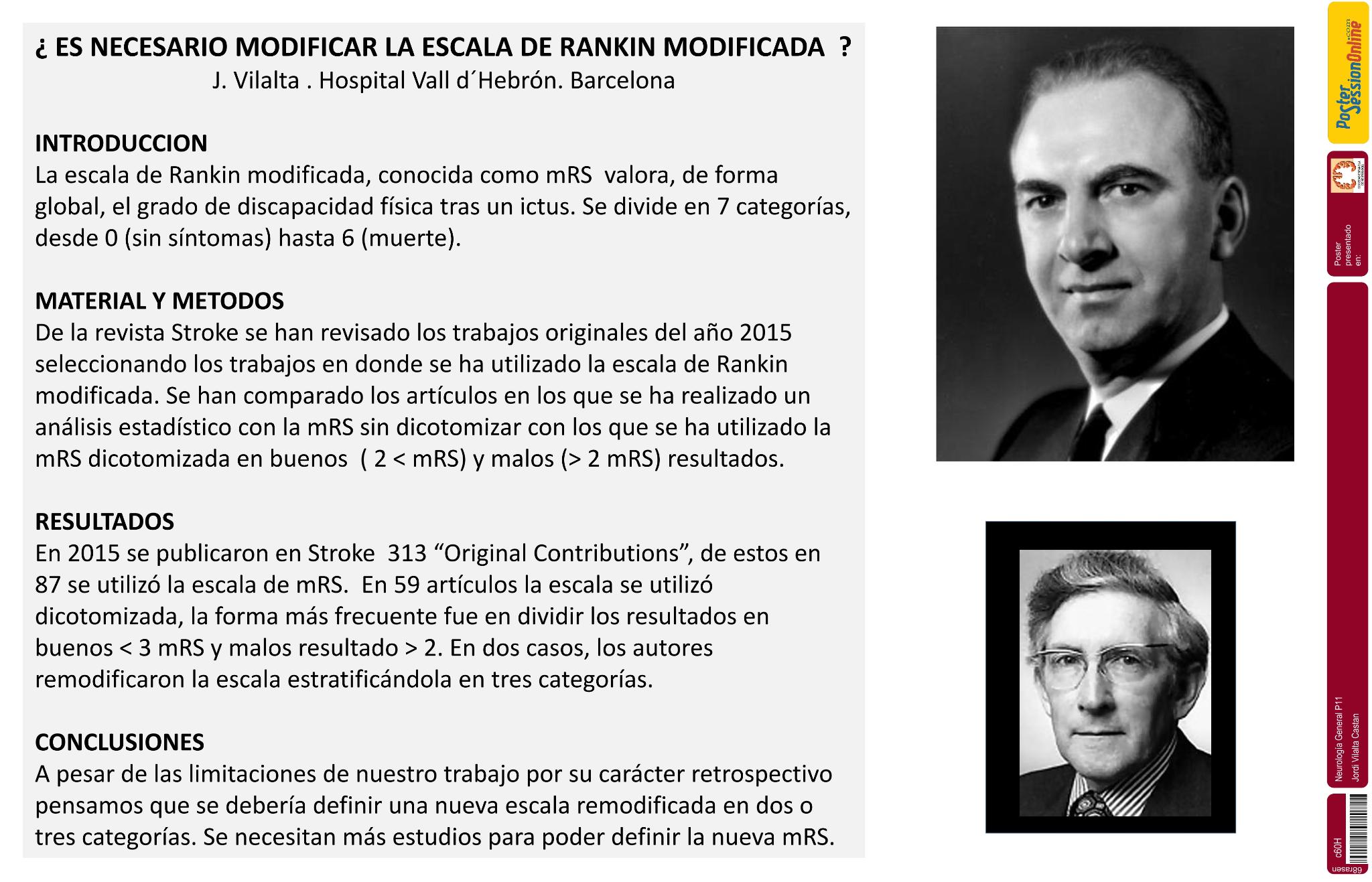 ¿Es necesario modificar la escala de Rankin modificada?