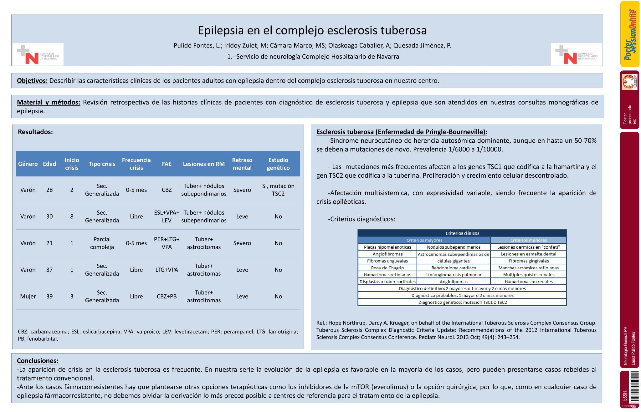 Epilepsia en el complejo esclerosis tuberosa