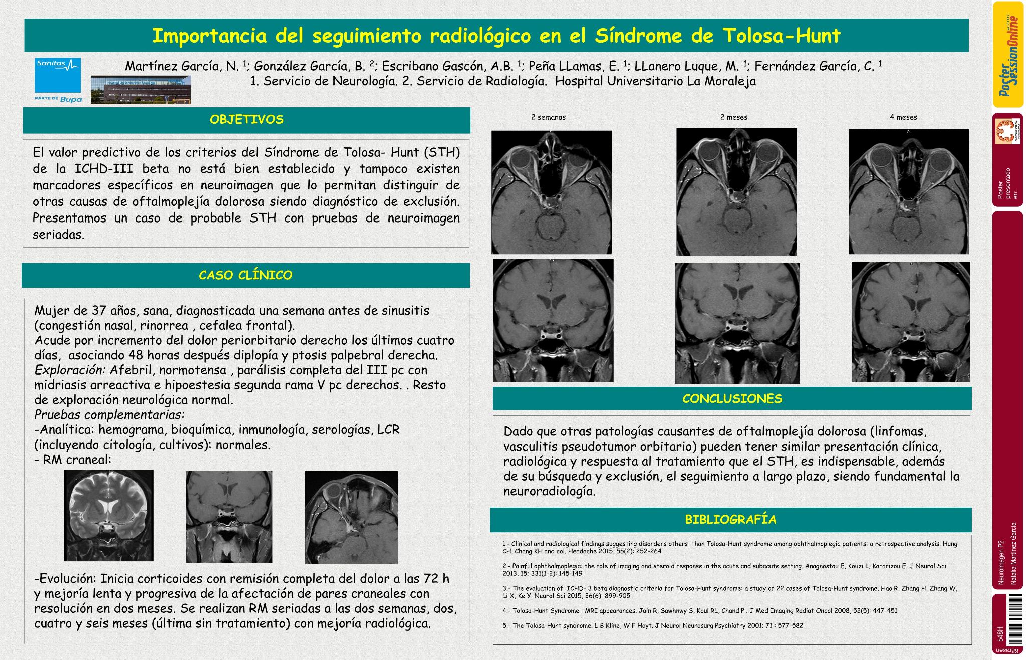 Importancia del seguimiento radiológico en el Síndrome de Tolosa-Hunt