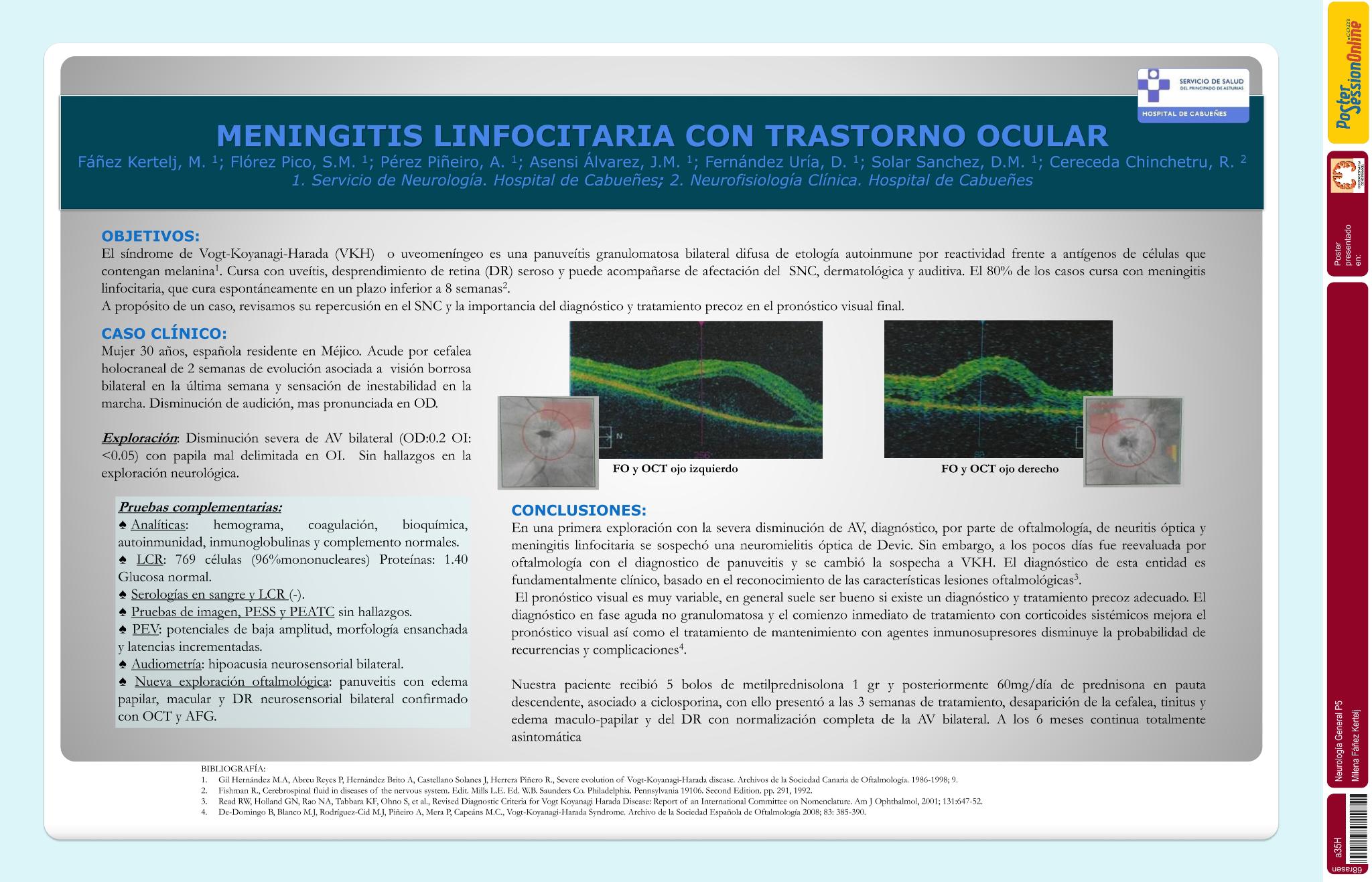 Meningitis linfocitaria con trastorno ocular