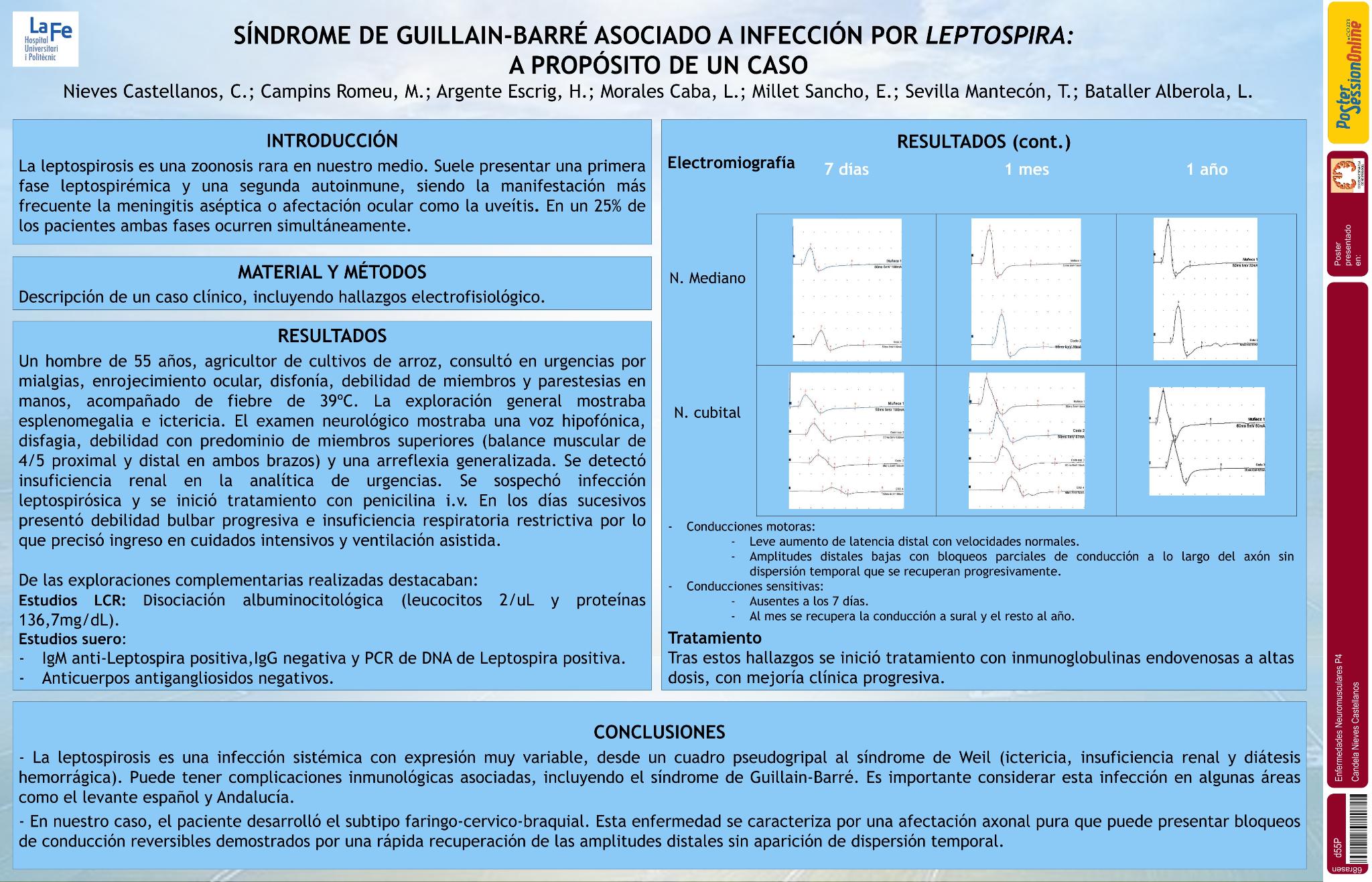 Síndrome de Guillain-Barré asociado a infección por Leptospira: a propósito de un caso