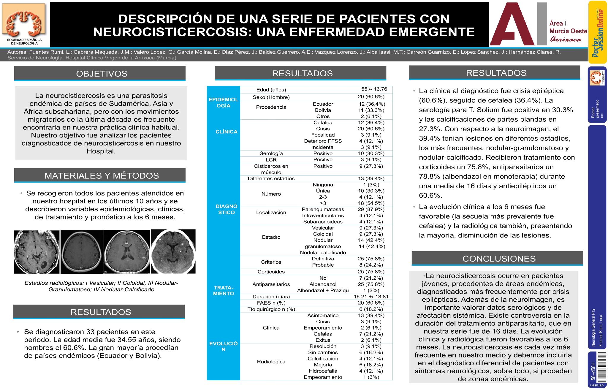 Descripción de una serie de pacientes con neurocisticercosis: una enfermedad emergente