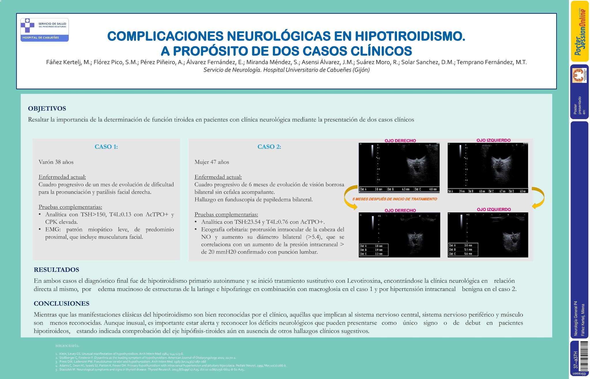 Complicaciones neurológicas en hipotiroidismo. A propósito de dos casos clínicos