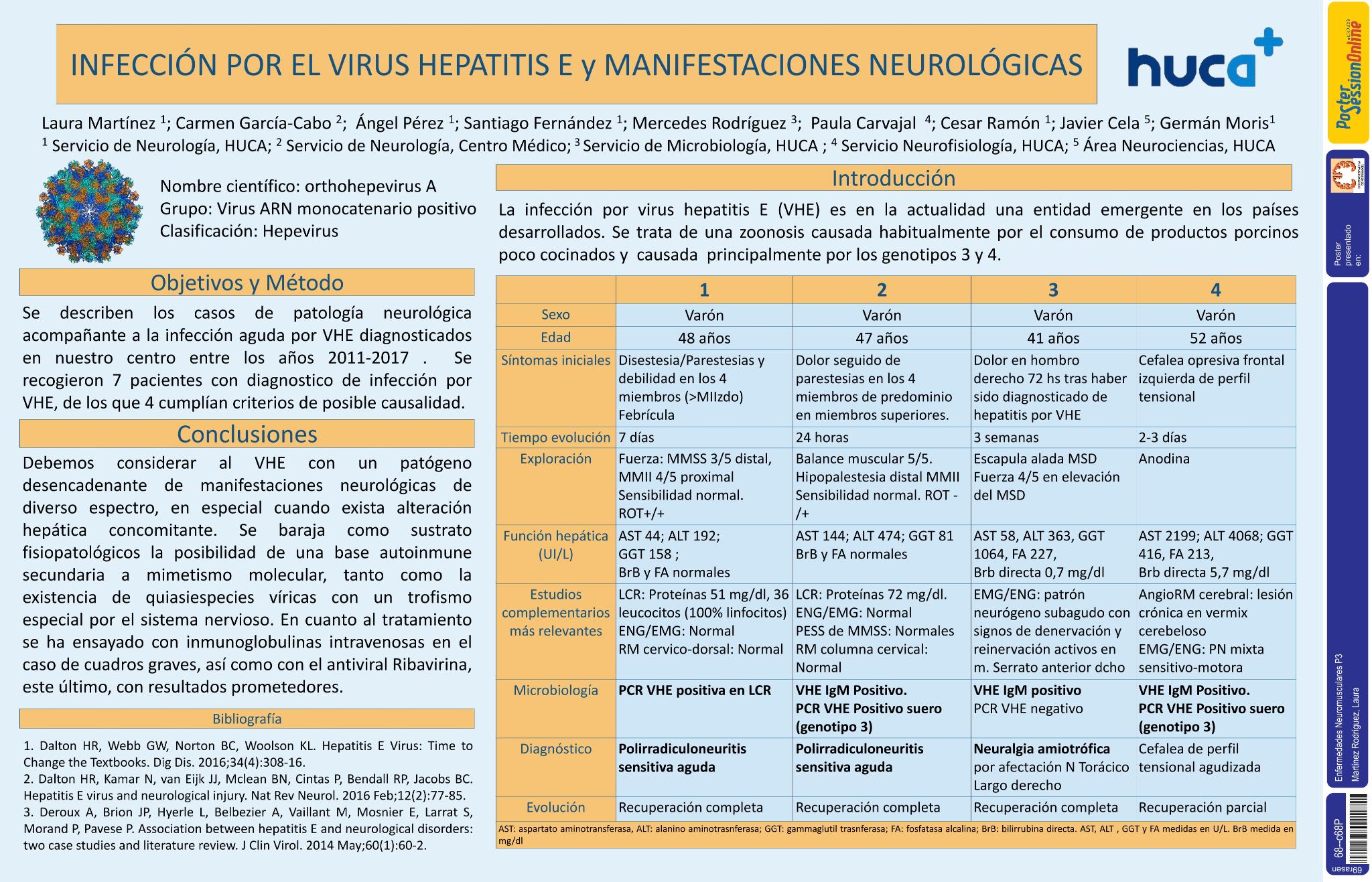 Infección por el virus hepatitis E y manifestaciones neurológicas