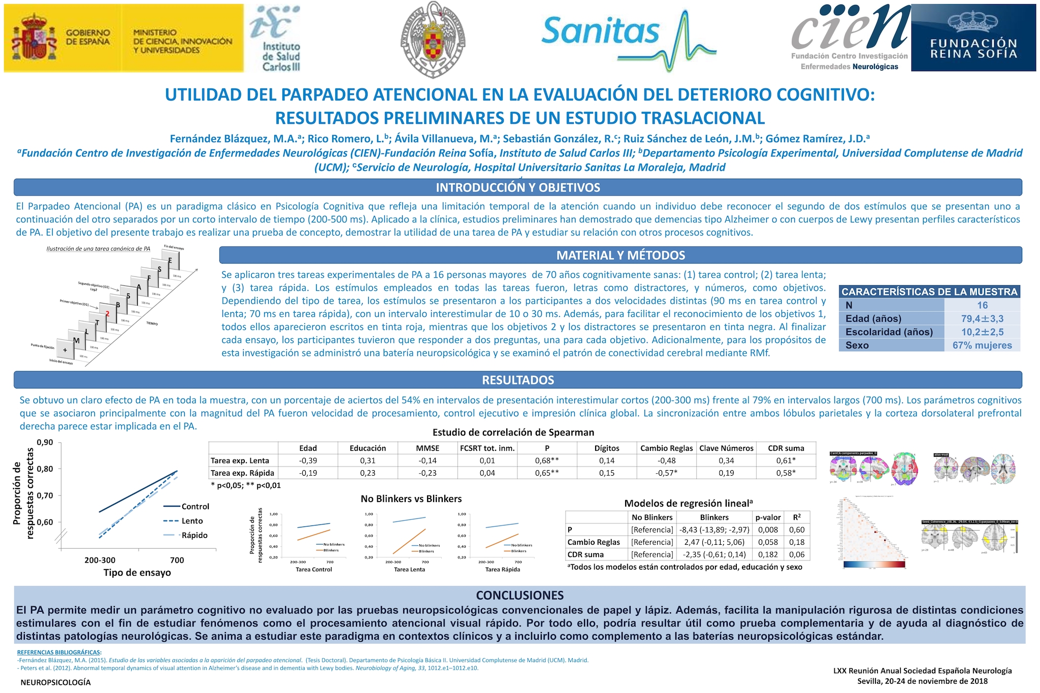 Utilidad del parpadeo atencional en la evaluación del deterioro cognitivo: resultados preliminares de un estudio traslacional