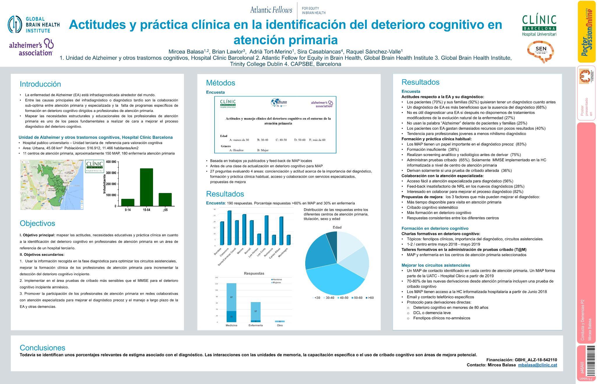 Percepción y práctica clínica en la identificación del deterioro cognitivo en atención primaria