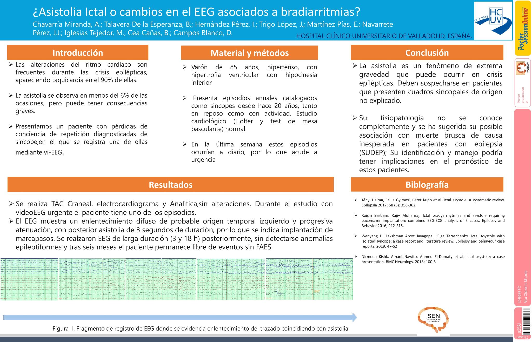 ¿Asistolia Ictal o cambios en el EEG asociados a bradiarritmias?