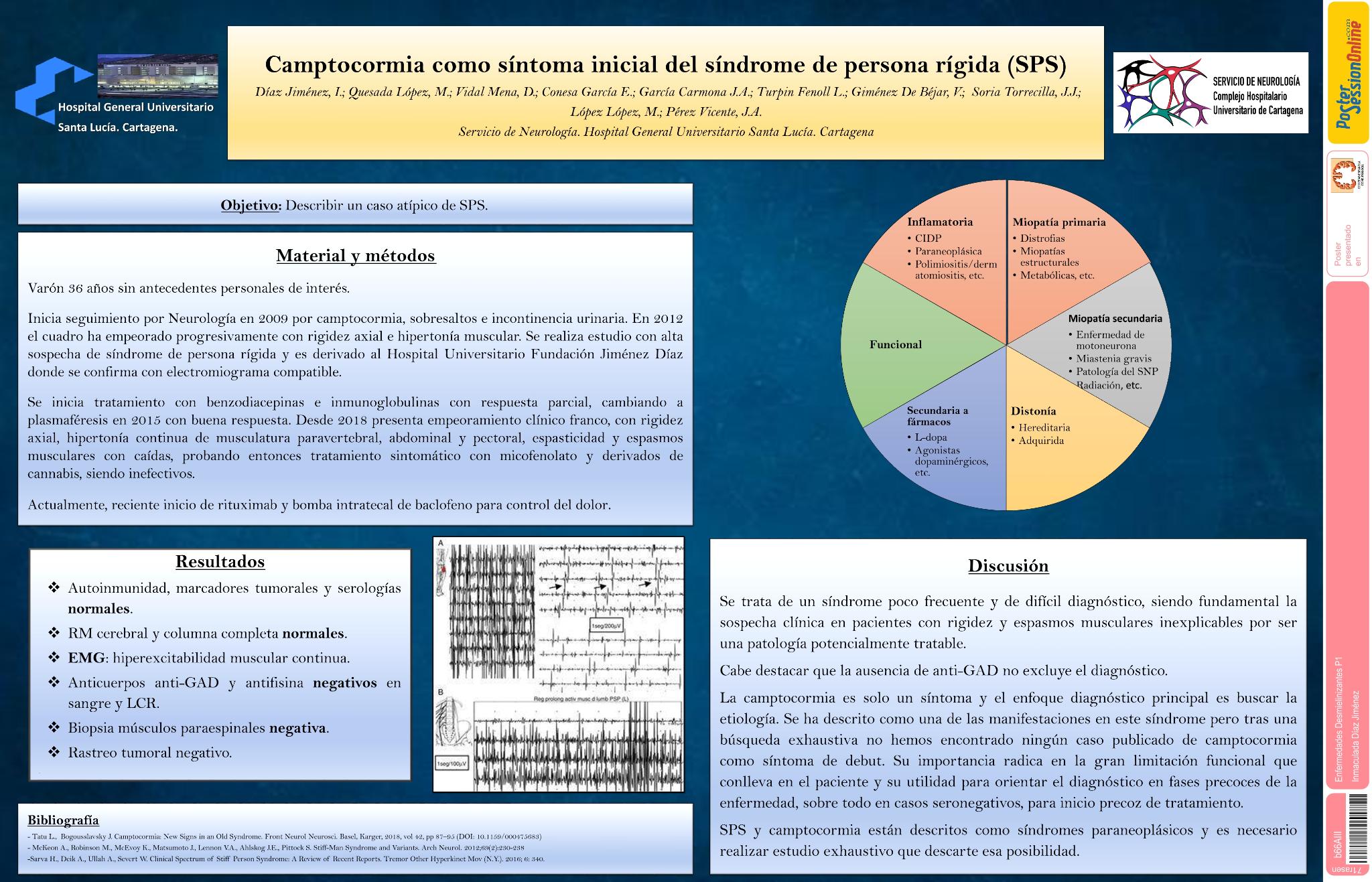 Camptocormia como debut del síndrome de persona rígida (SPS): a propósito de un caso