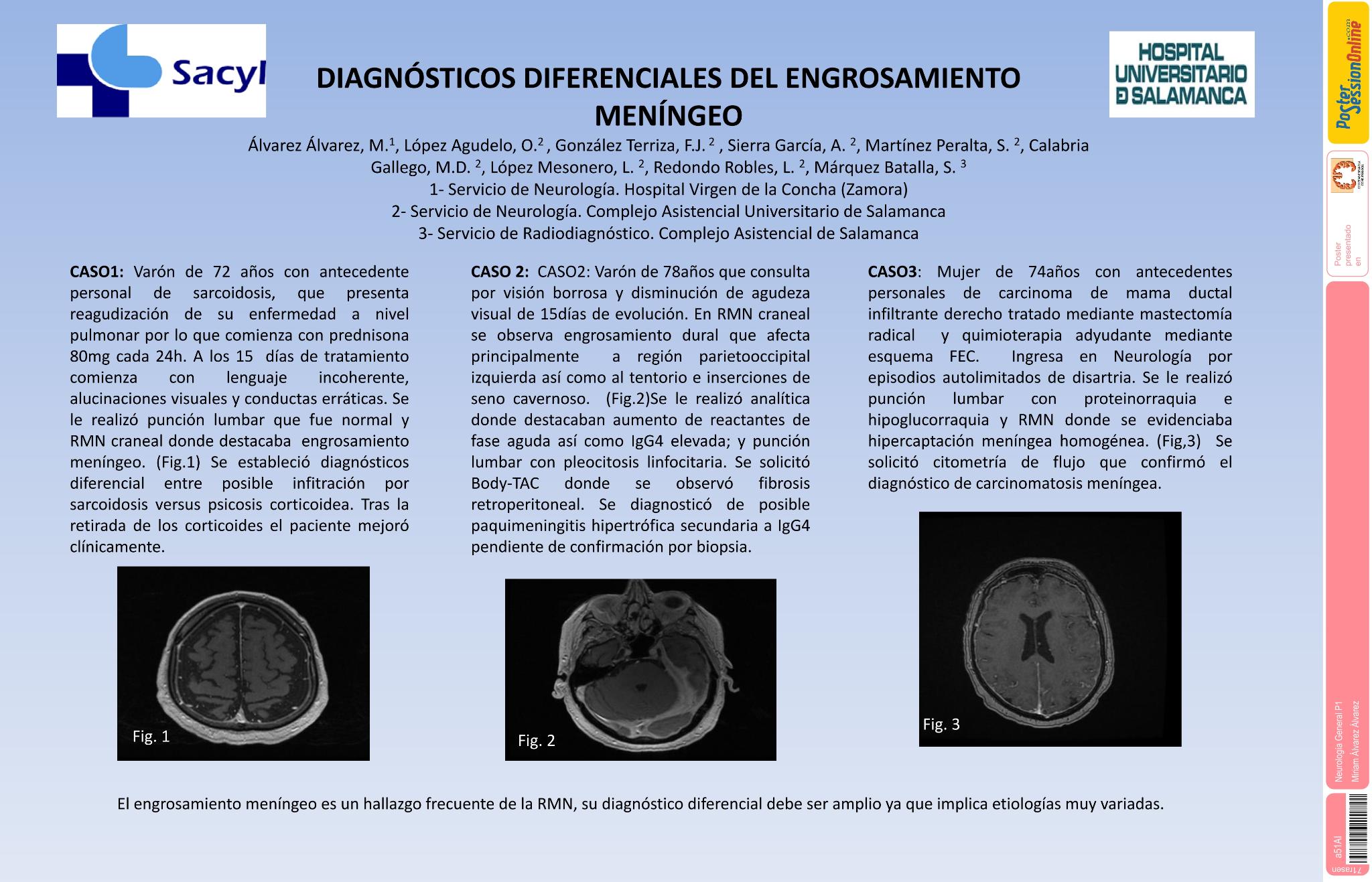 Diagnósticos diferenciales del engrosamiento meníngeo
