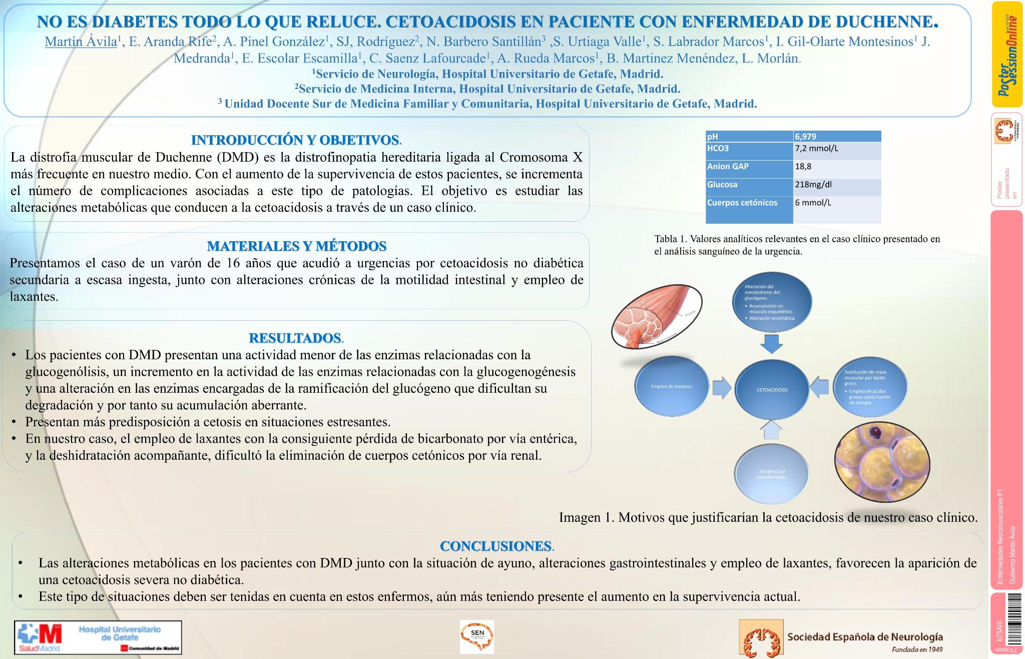 No es diabetes todo lo que reluce. Cetoacidosis en paciente con distrofia muscular de Duchenne