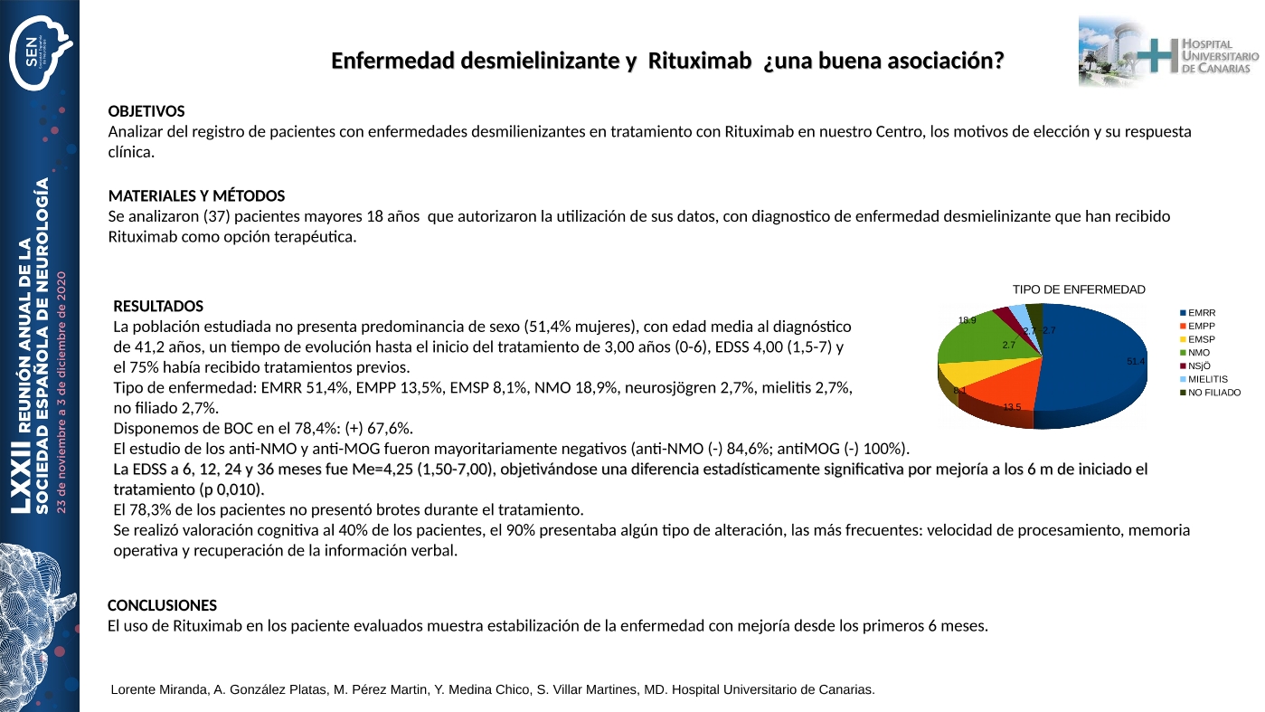 Enfermedad desmielinizante y  Rituximab  ¿una buena asociación?