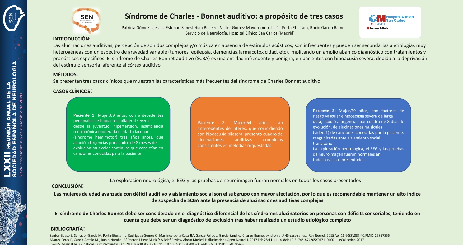 Síndrome de Charles-Bonnet auditivo: a propósito de tres casos