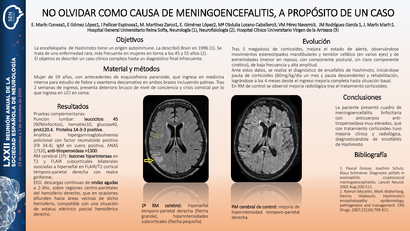 No olvidar como causa de meningoencefalitis, a propósito de un caso