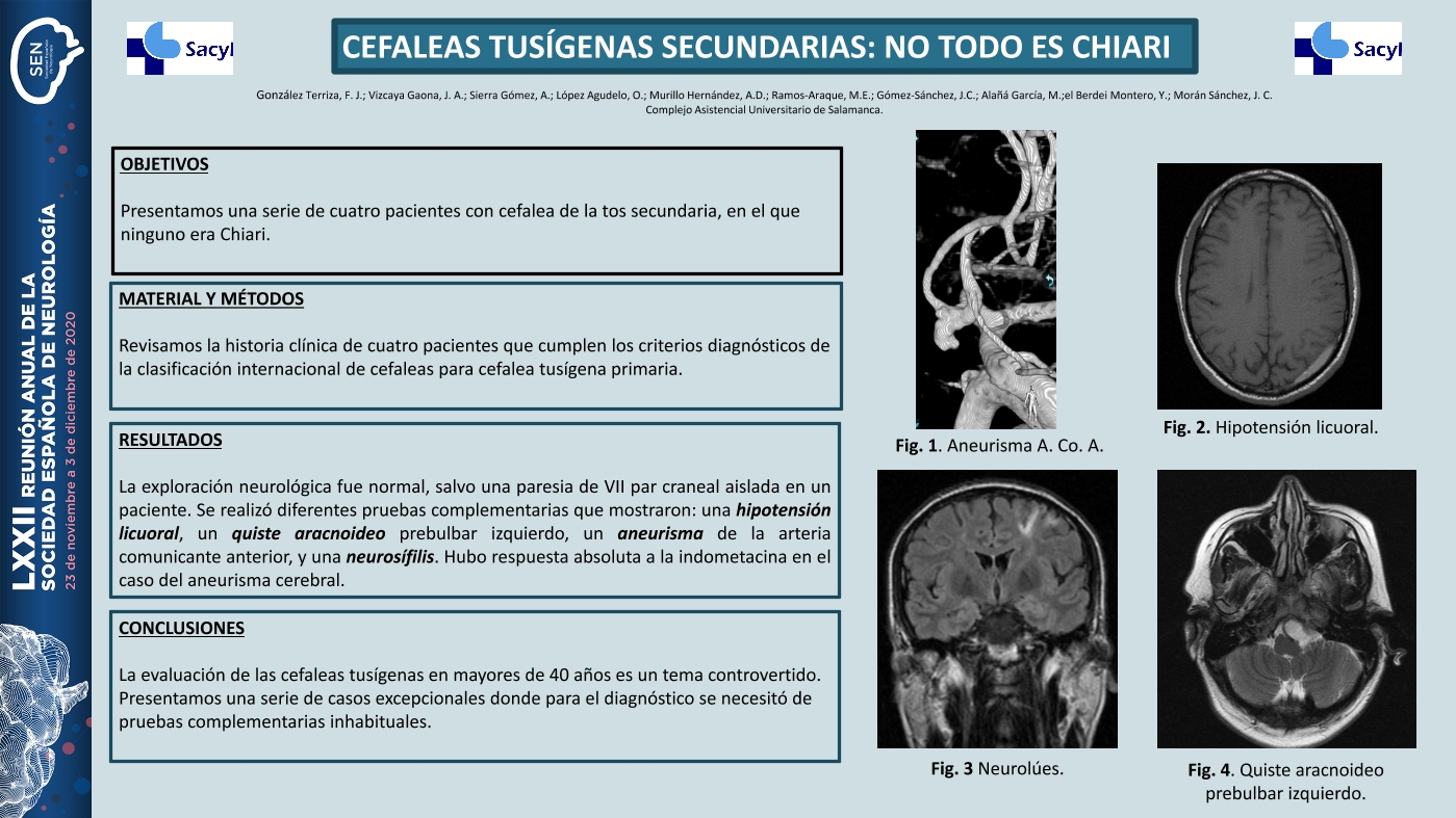 Cefaleas tusígenas secundarias. No todo es Chiari