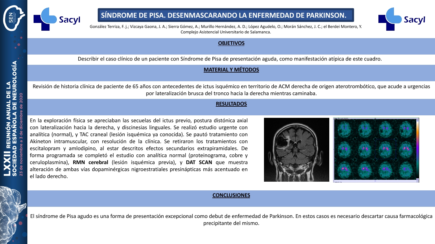 Síndrome de Pisa. Desenmascarando la enfermedad de Parkinson.