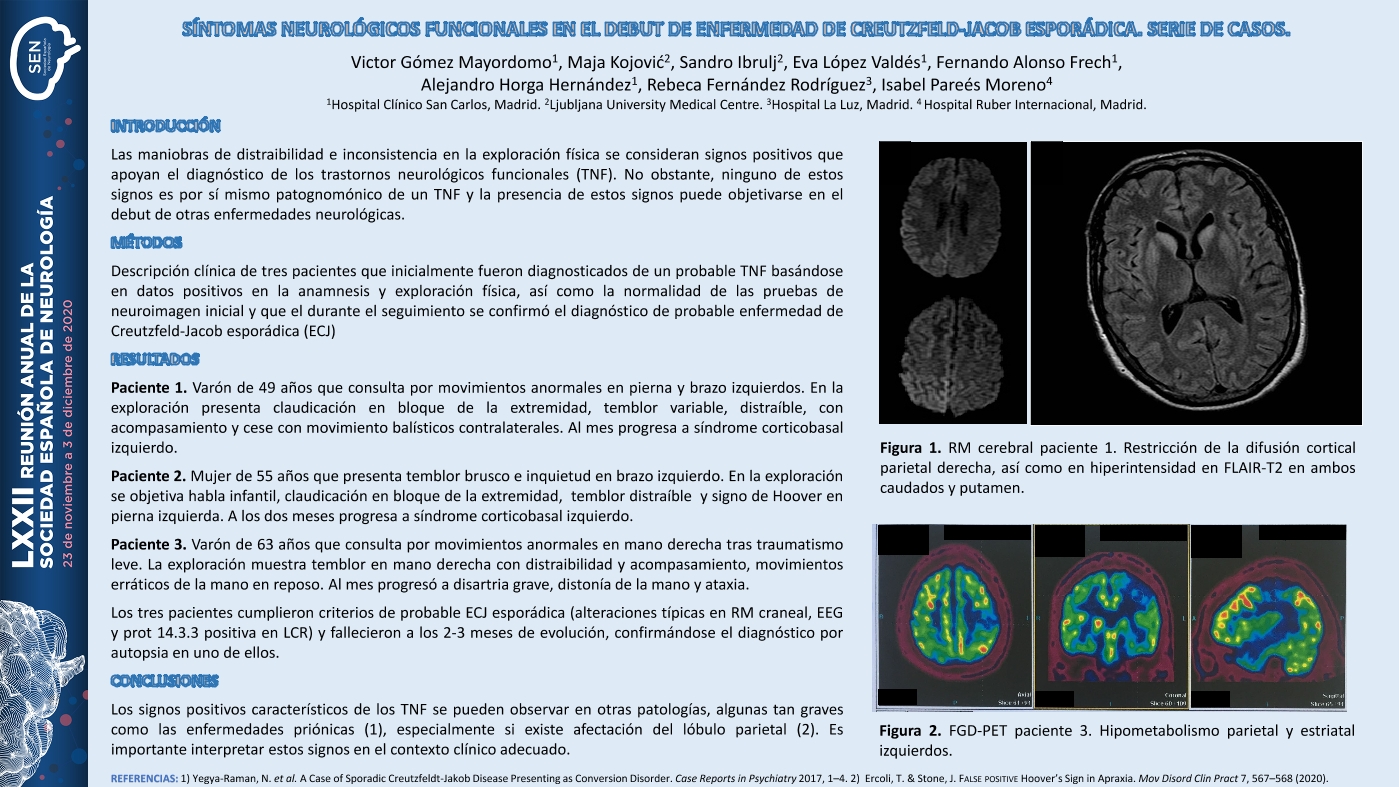 Síntomas neurológicos funcionales al debut de Enfermedad de Creutzfeld-Jacob esporádica. Serie de casos
